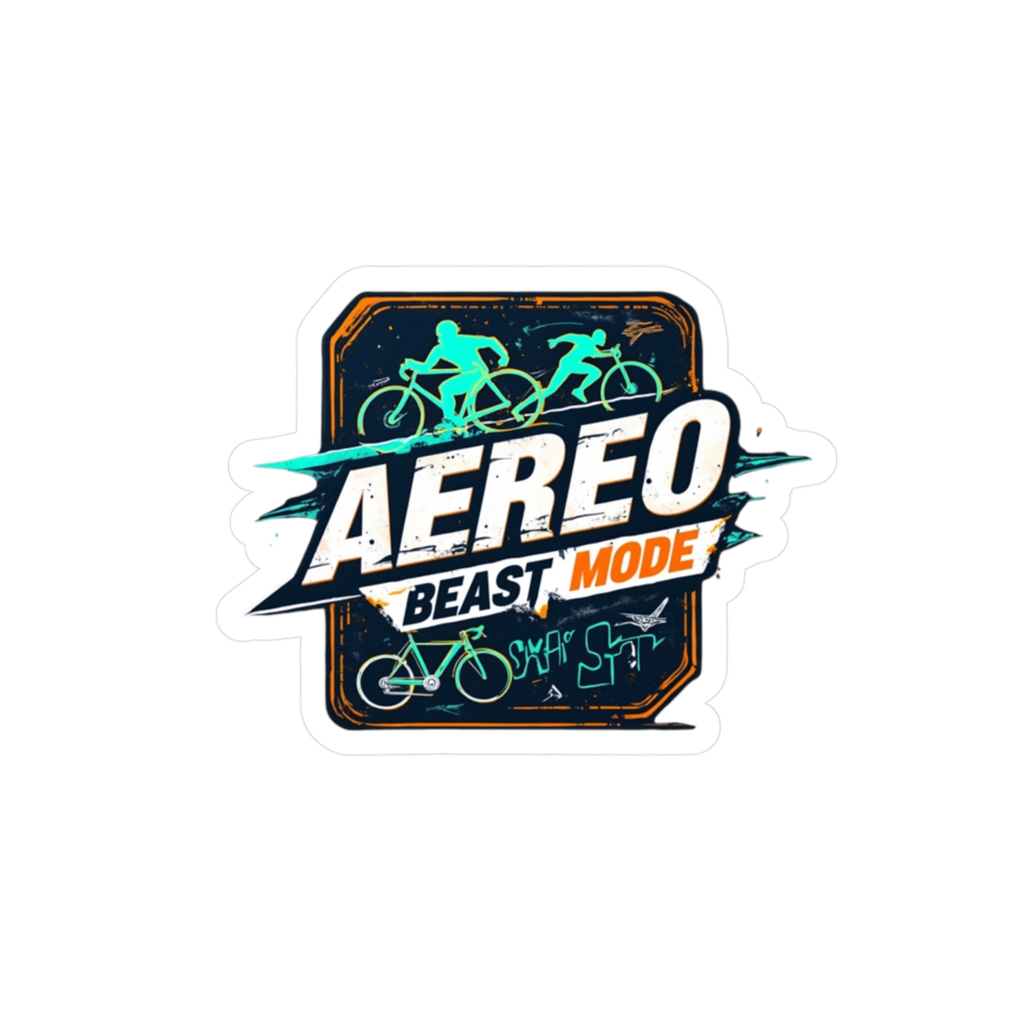 Beast Mode Vinyl-Aufkleber für Radsport – individuelle Fahrradaufkleber, wasserfest und kratzfest, ideal für Triathleten, auffällige Designs mit UV-Schutz