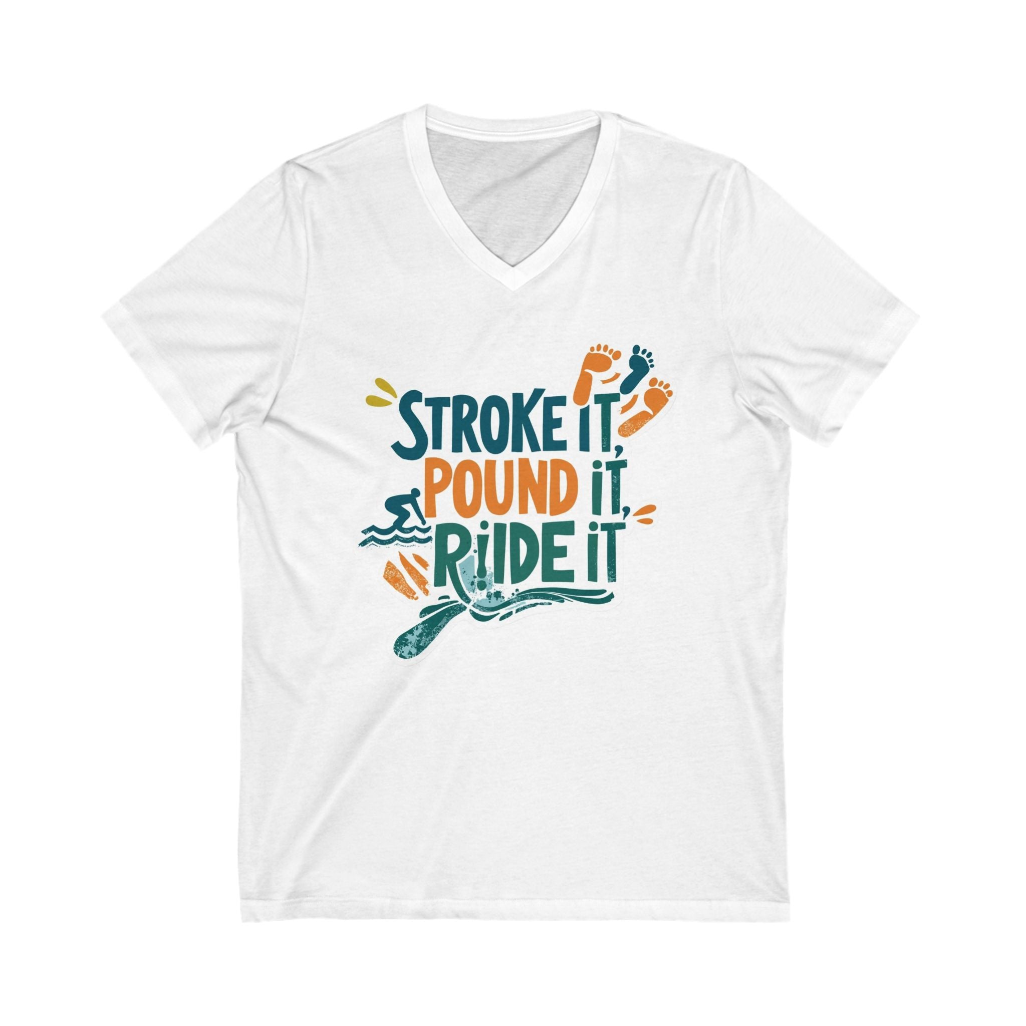 Unisex Lightweight V-Neck Tee for Kayakers - Adventure Ready, Breathable, Keeps Shape, Sizes S-2XL with Fair Labor Practices
