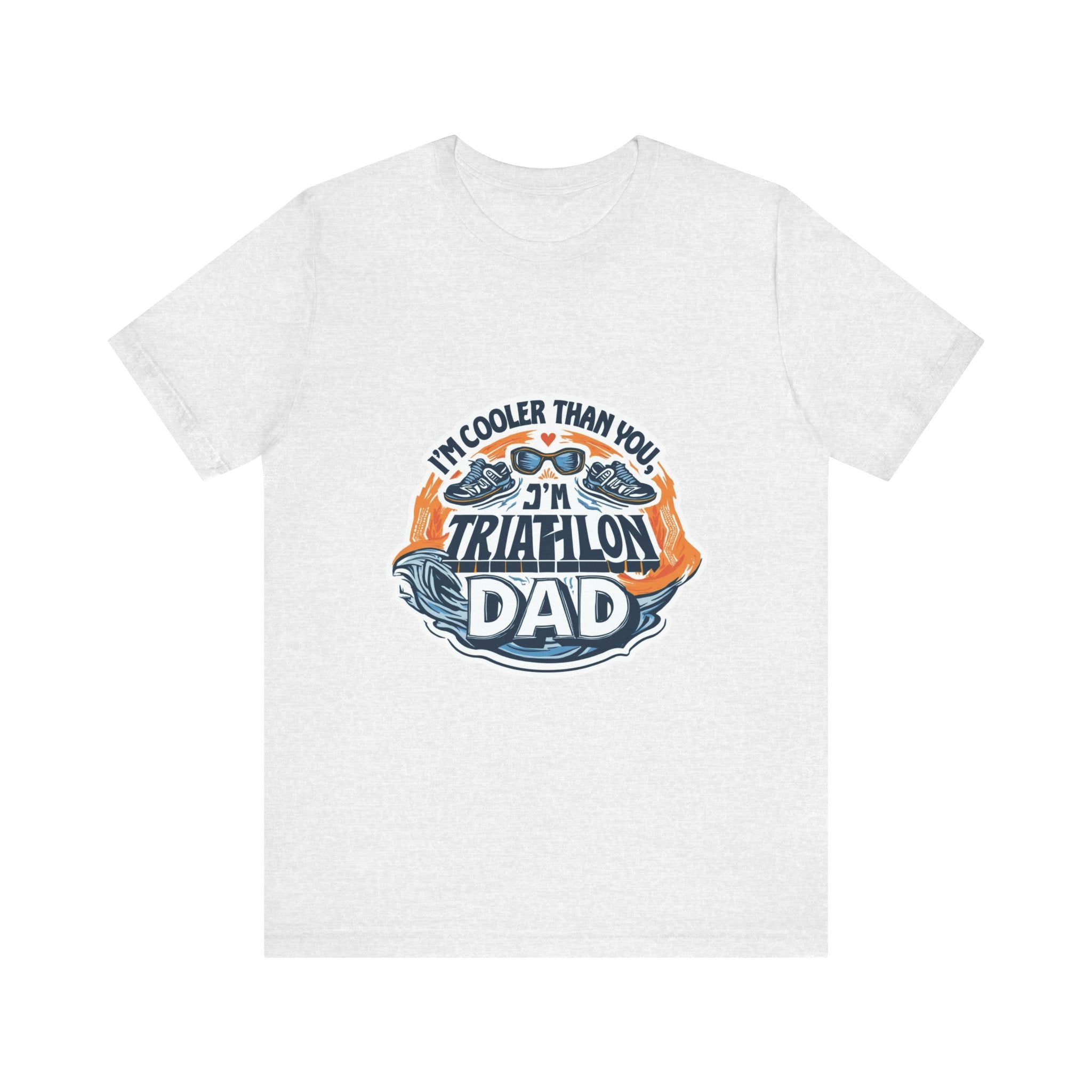 Unisex Triathlon Dad T-Shirt - Soft Cotton Fitness Tee for Active Lifestyle, Perfect Father's Day Gift, Swim Bike Run Design, Comfortable Everyday Wear