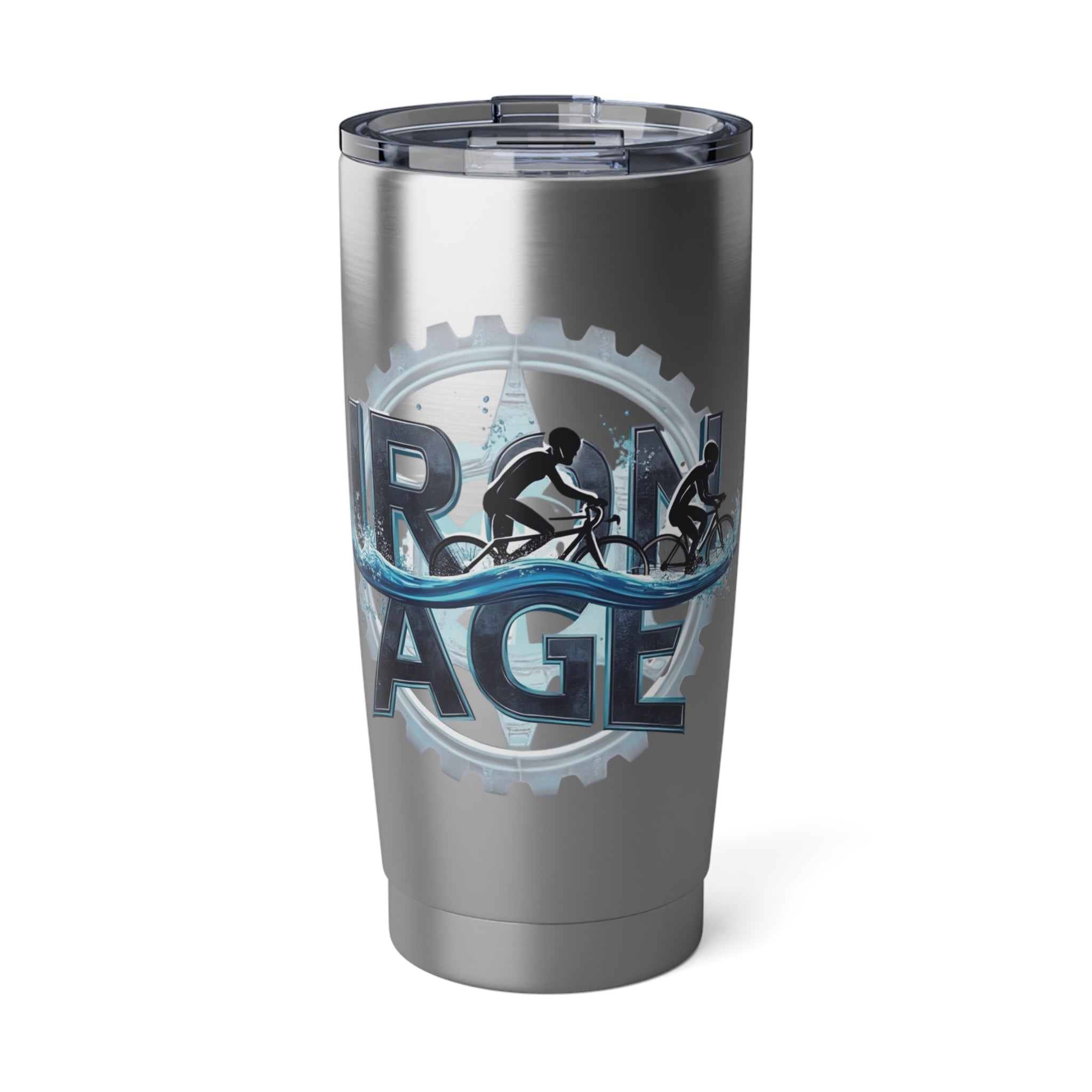 Cycling Courage 20oz Stainless Tumbler — 'Ride Brave' Adventure Travel Insulated Cup