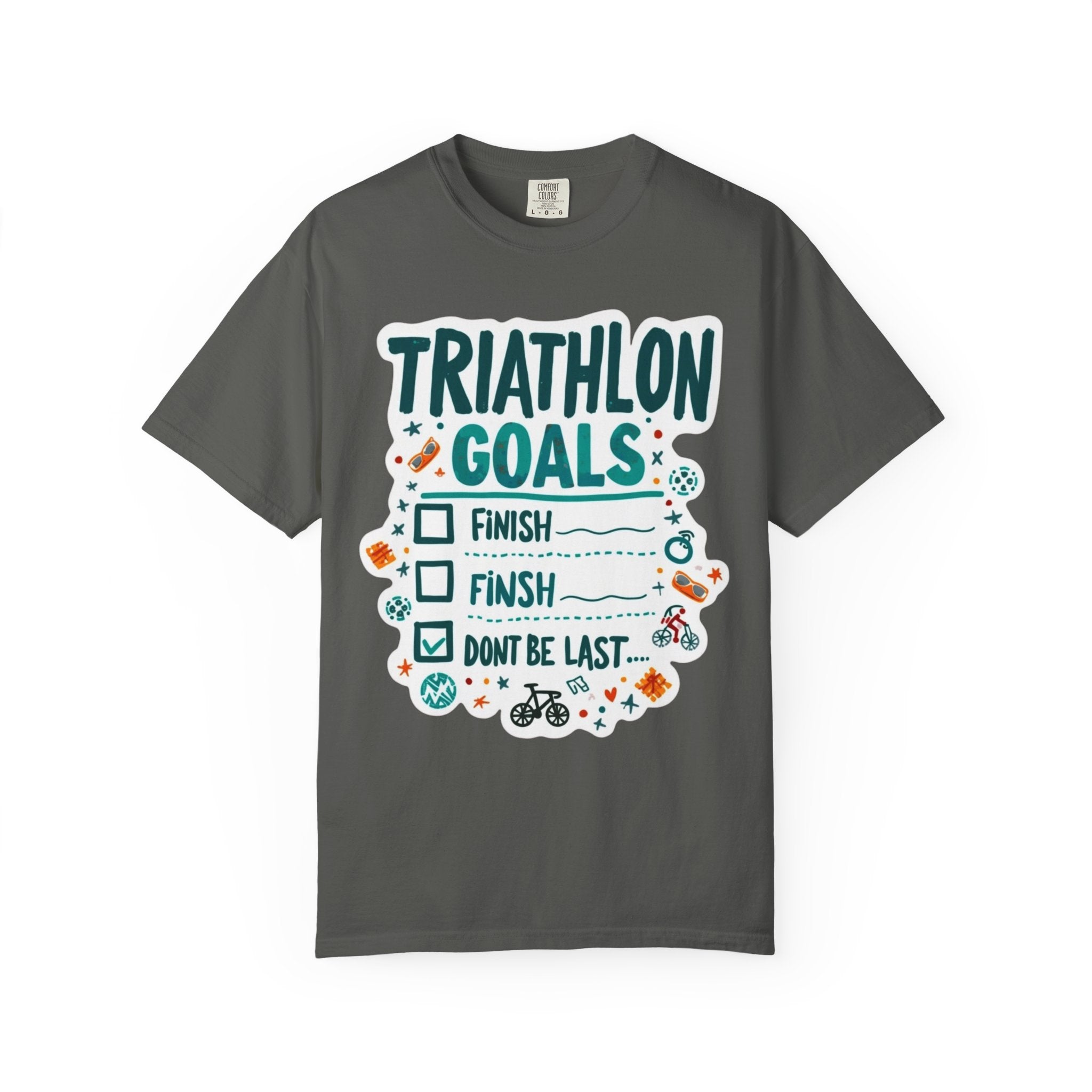 Unisex Triathlon Motivation T-Shirt – Soft Ring-Spun Cotton Activewear for Fitness Enthusiasts, Vibrant Colors, Comfort Colors® 1717, Sizes S-4XL