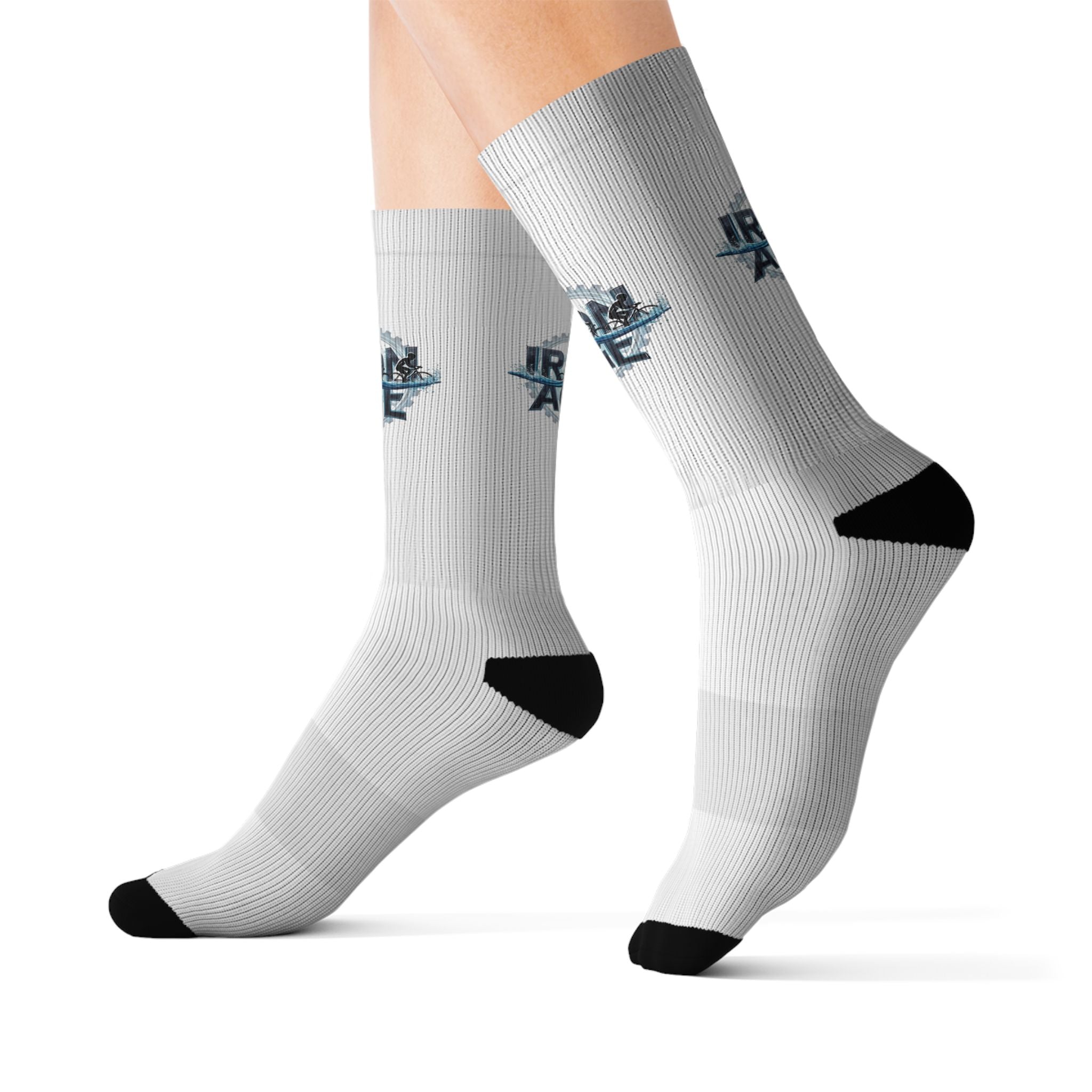 Iron Age Triathlon Crew Socks - Sublimation Print & Cushioned Comfort