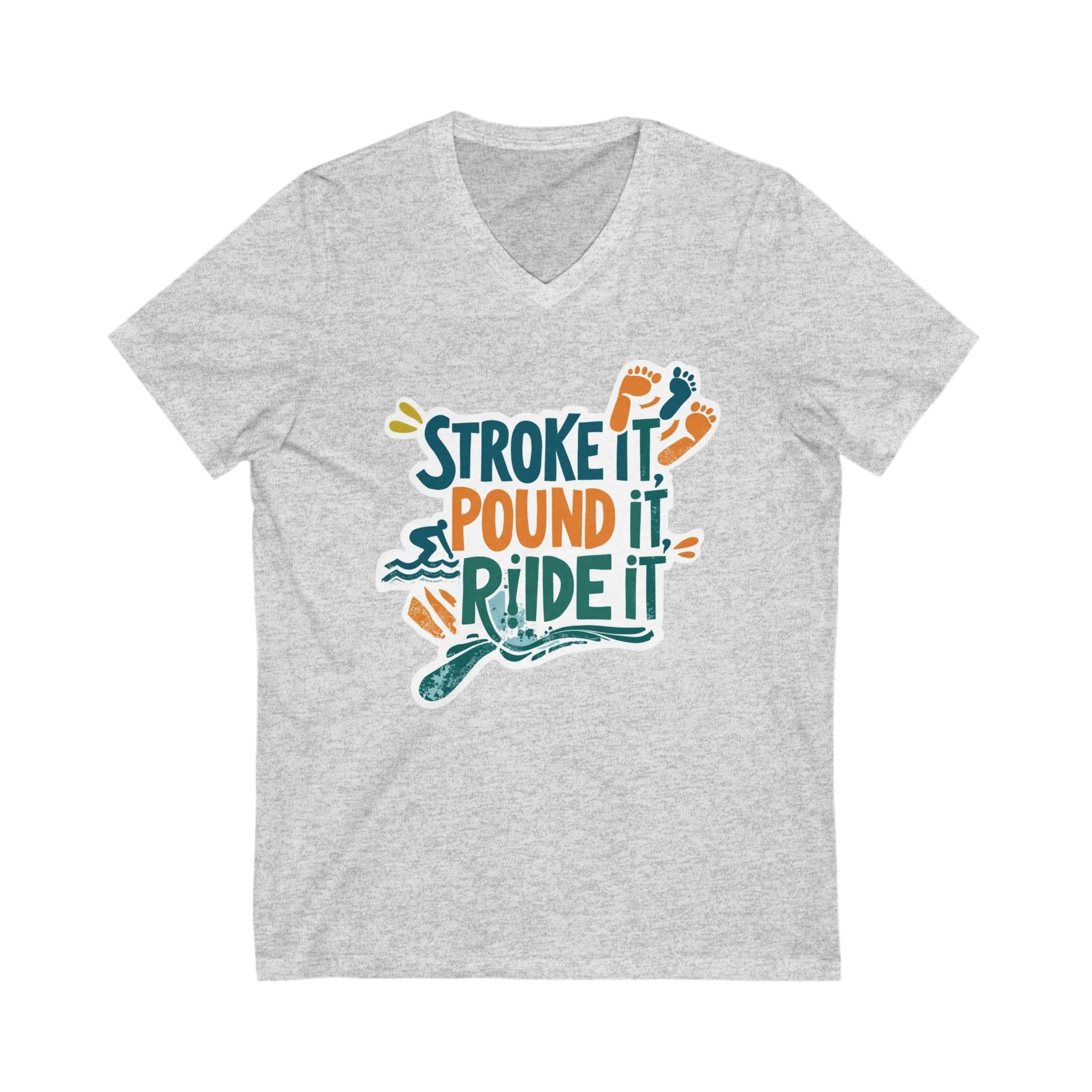 Unisex Lightweight V-Neck Tee for Kayakers - Adventure Ready, Breathable, Keeps Shape, Sizes S-2XL with Fair Labor Practices