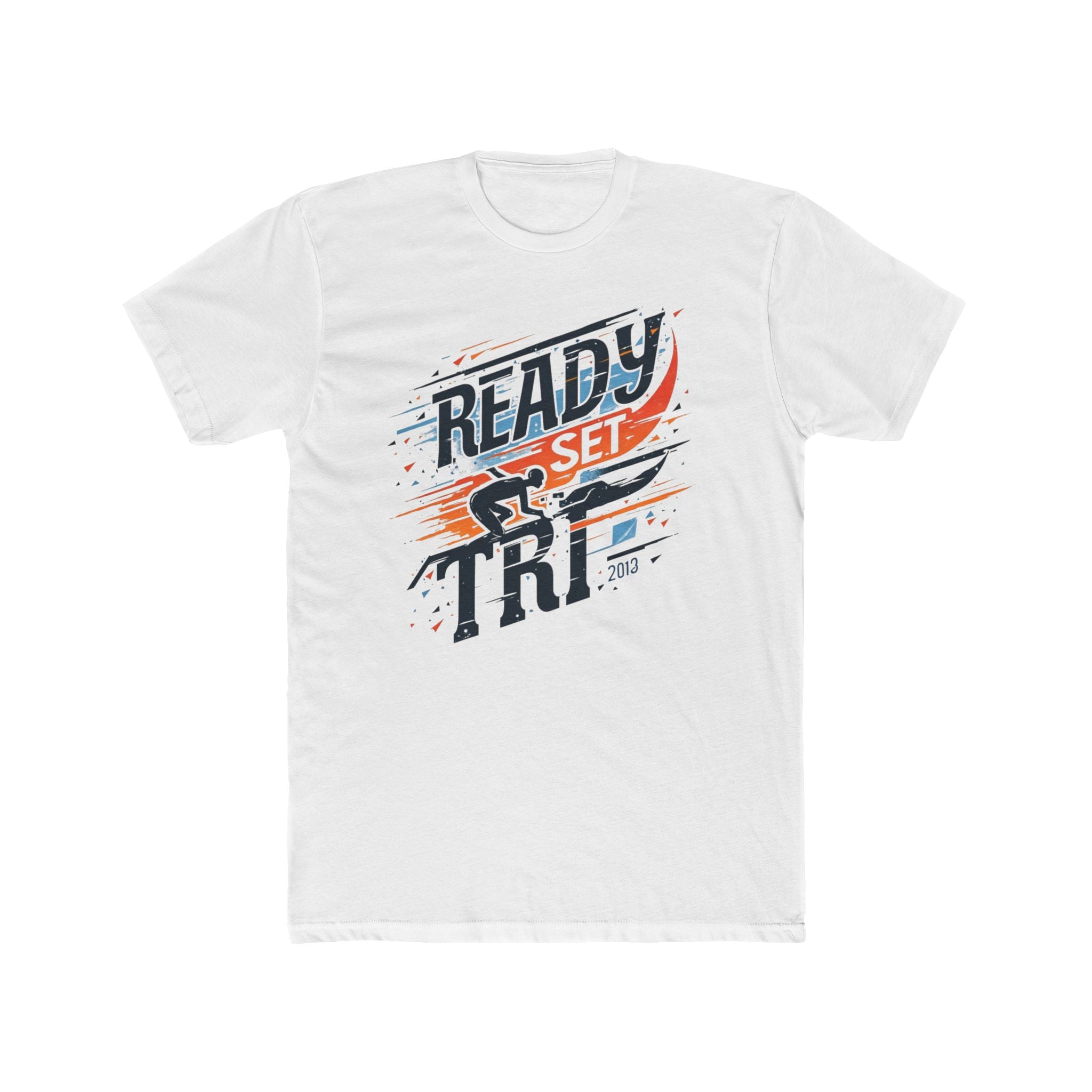 Ready Set Tri Unisex T-Shirt - Perfect for Fitness Enthusiasts, Athletes, Sports Events, Triathlons, Casual Wear