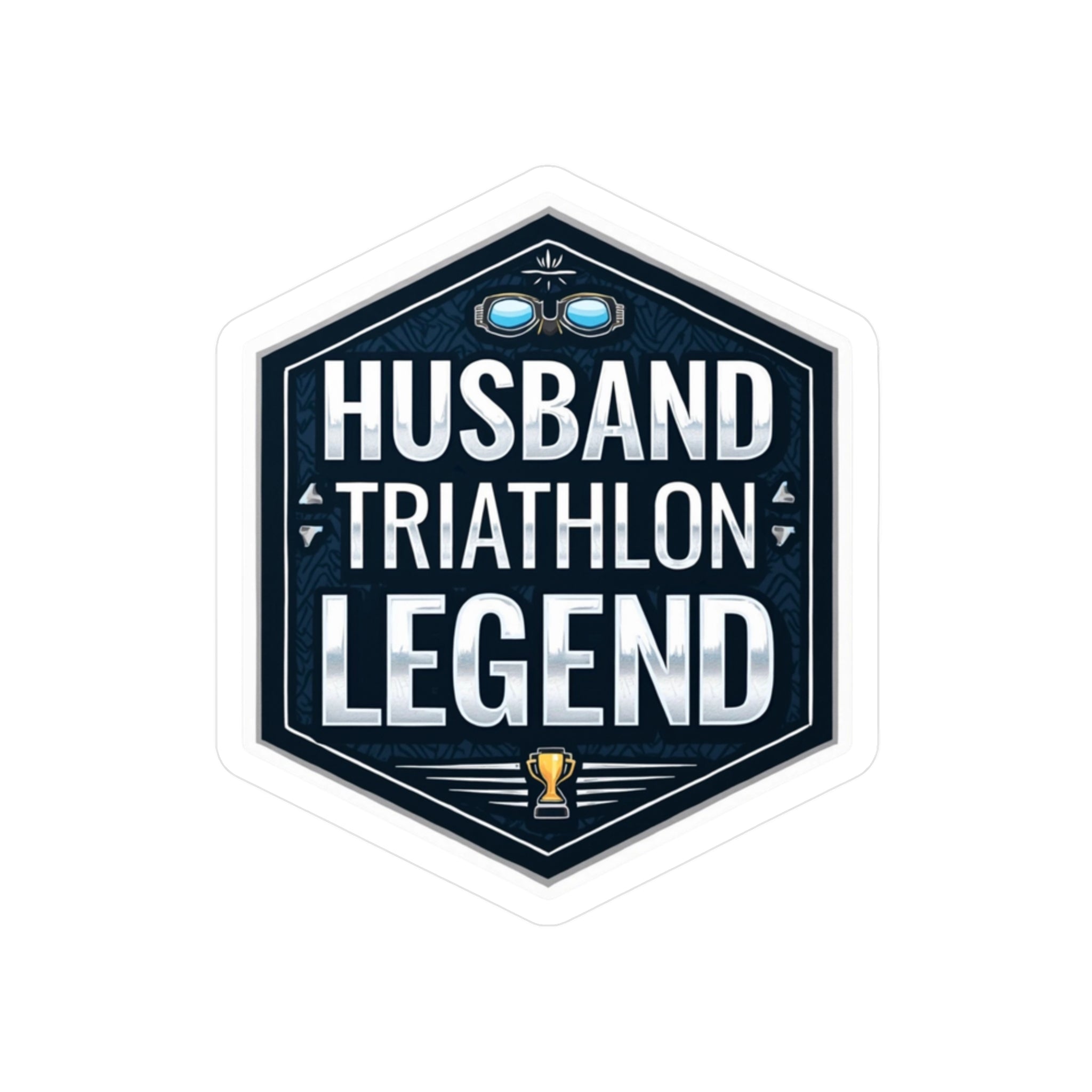 Triathlon-Legende Vinyl-Aufkleber | Geschenk für Ehemann | Sport-Aufkleber | Individueller Autoaufkleber | Motivierende Wandkunst 