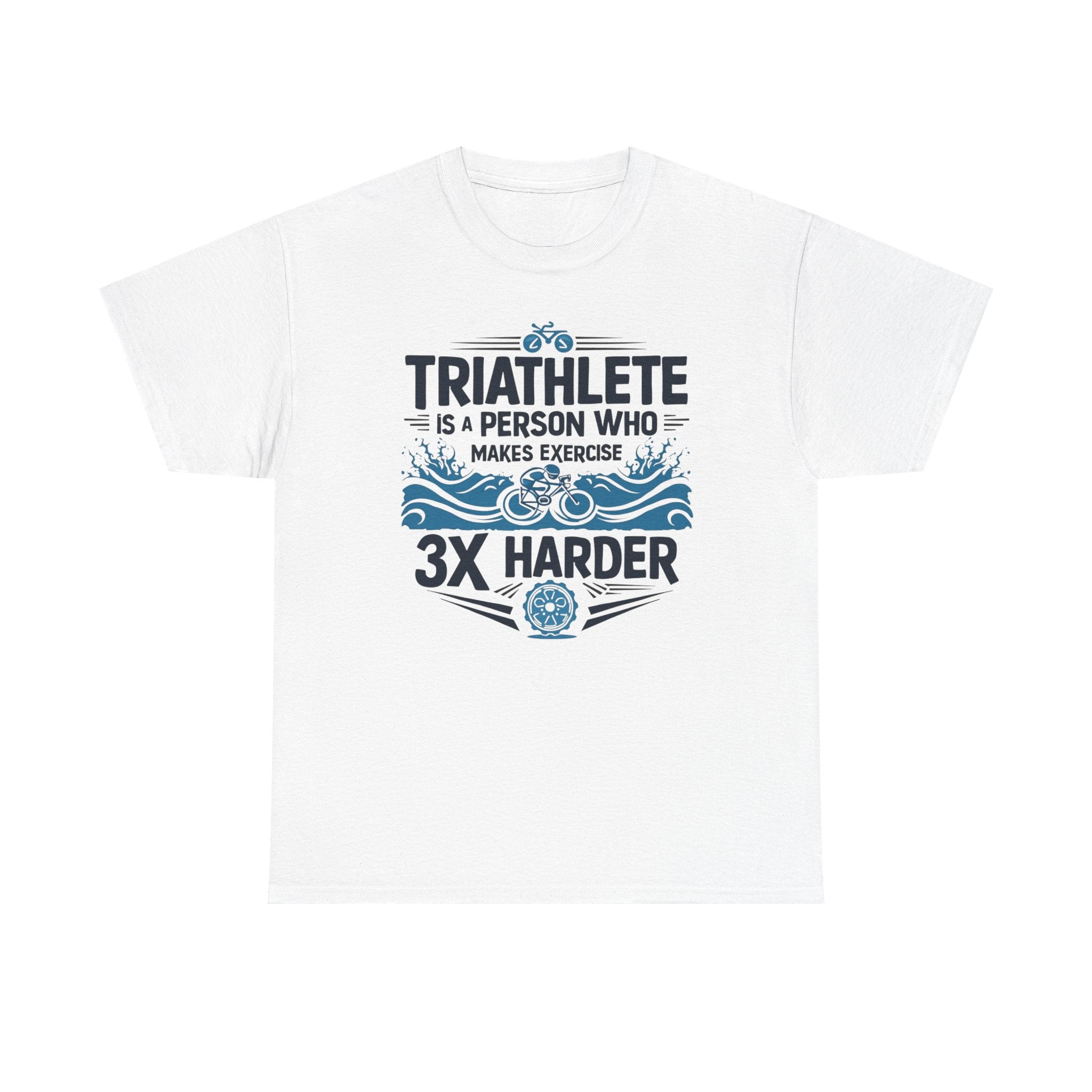 Triathlete Humor Tee, Funny Fitness T-Shirt, Gifts for Athletes, Unisex Cotton Shirt, Workout Apparel, Sporty Gift Idea