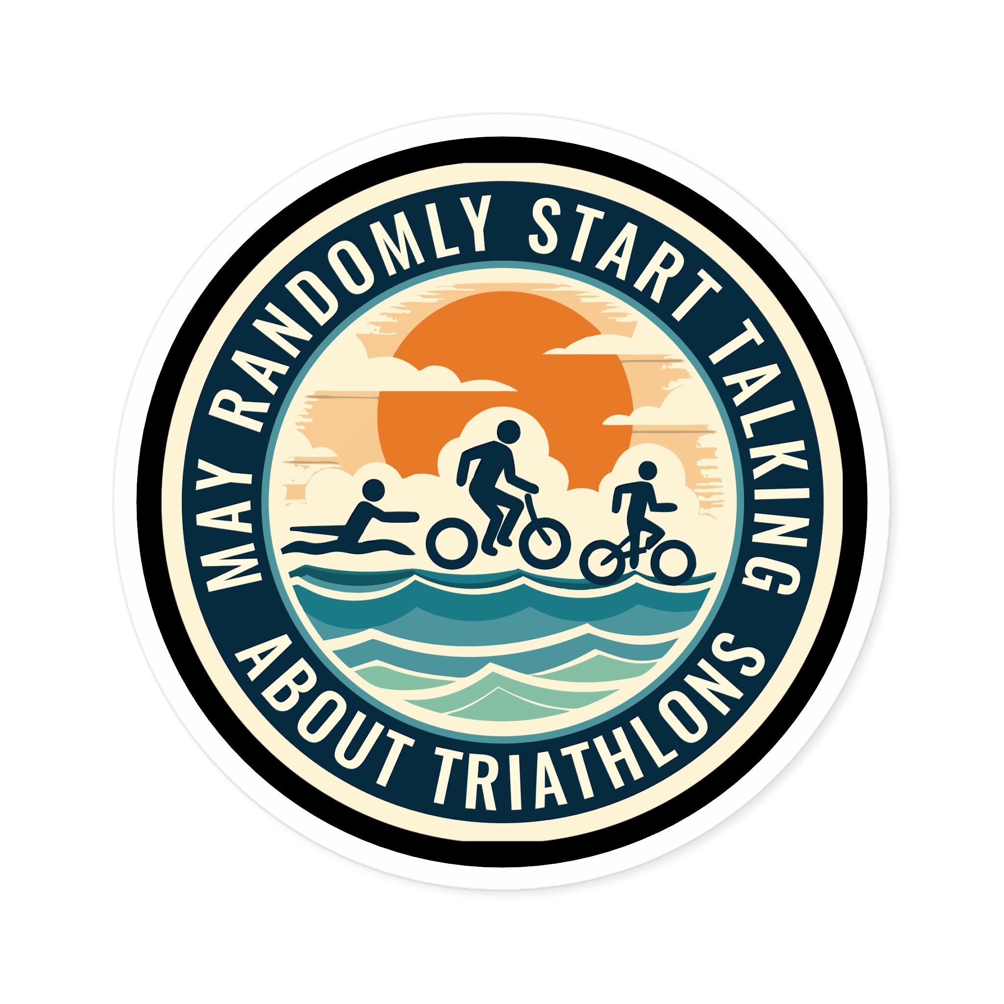 Scratch-Resistant Waterproof Stickers - Customizable Premium Vinyl for Triathlon Enthusiasts