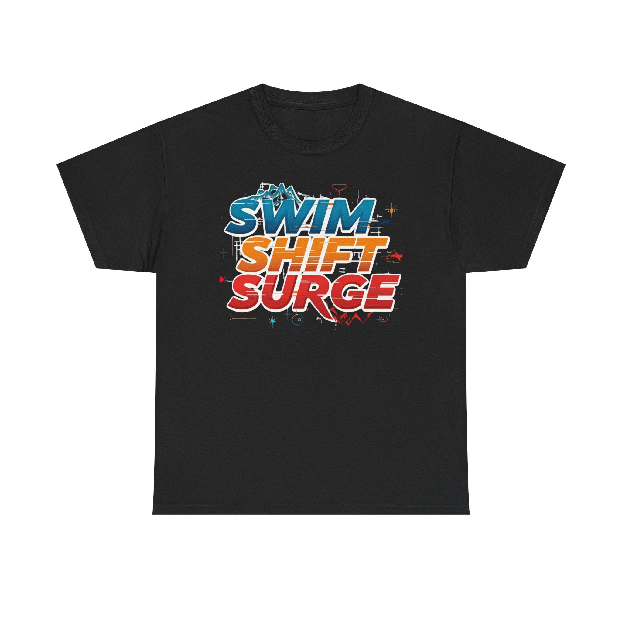 Swim Shift Surge Cotton Tee, Activewear, Workout Shirt, Summer Fashion, Gift for Athletes, Fitness Enthusiast