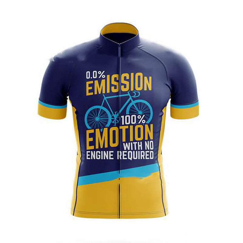 Men's Blue Breathable Cycling Jersey for Summer