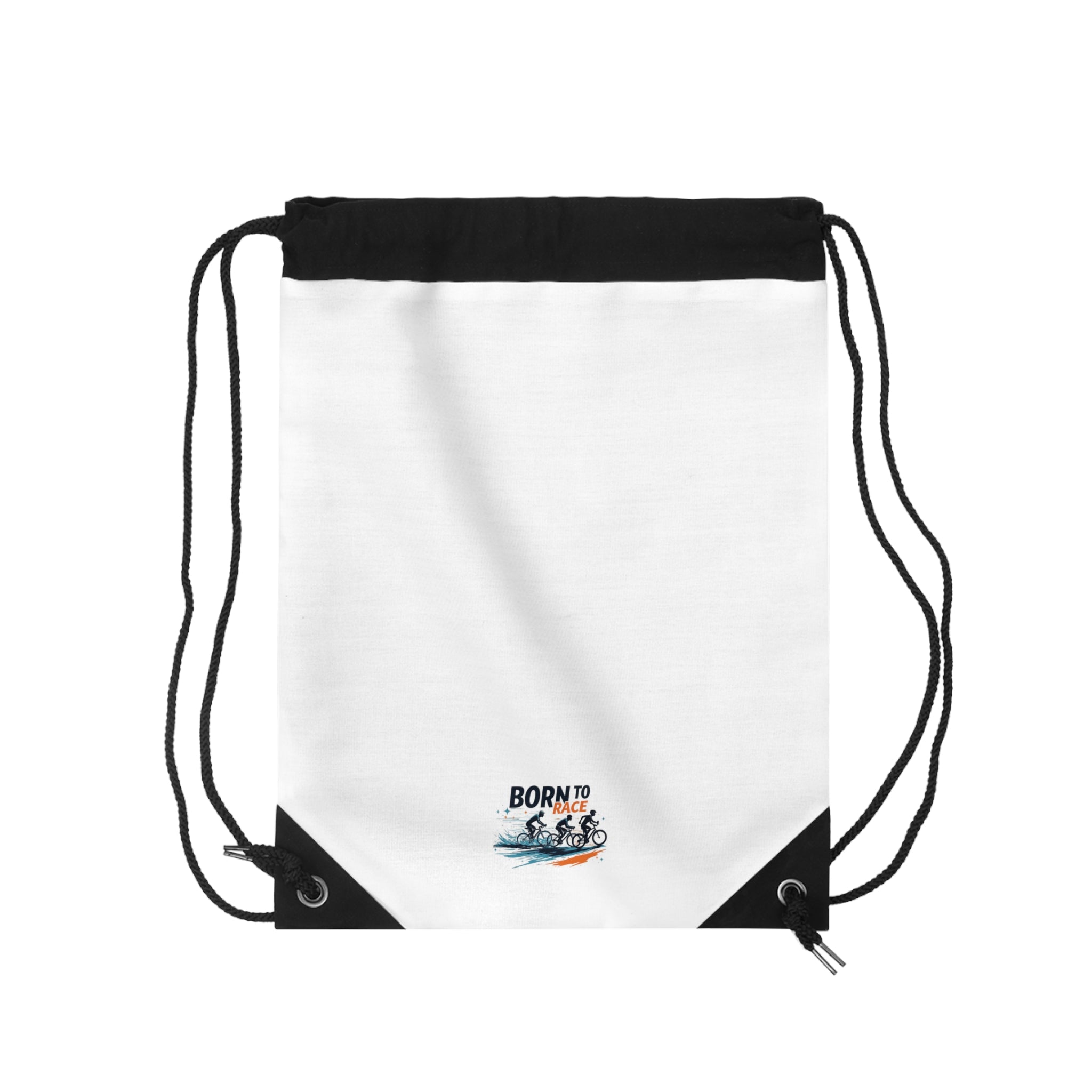 Born to Race Lightweight Cycling Drawstring Bag - Durable Training Essentials for Triathletes with Zipper Pocket