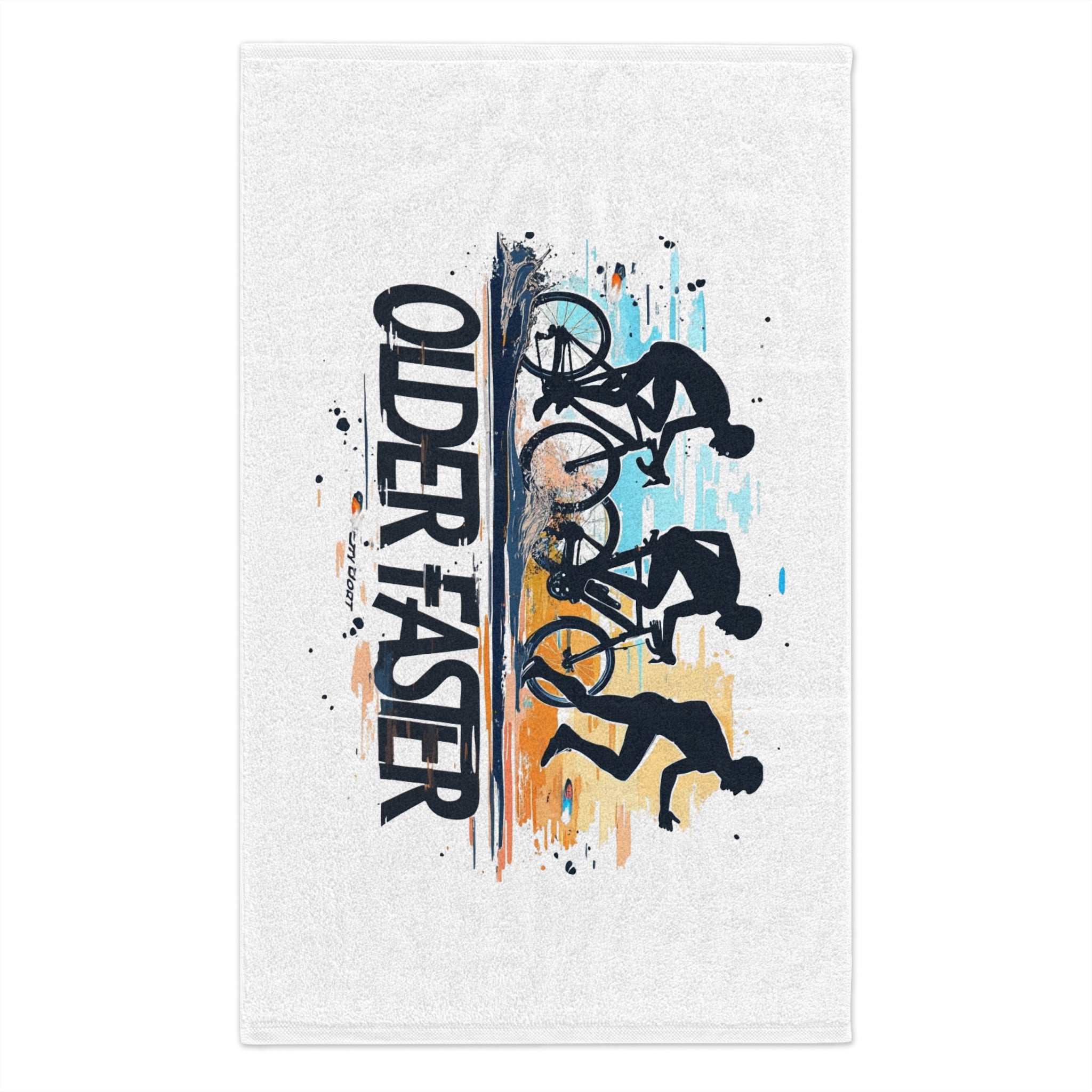 Rally Towel — 'Older Faster' Cycling Design (11x18)
