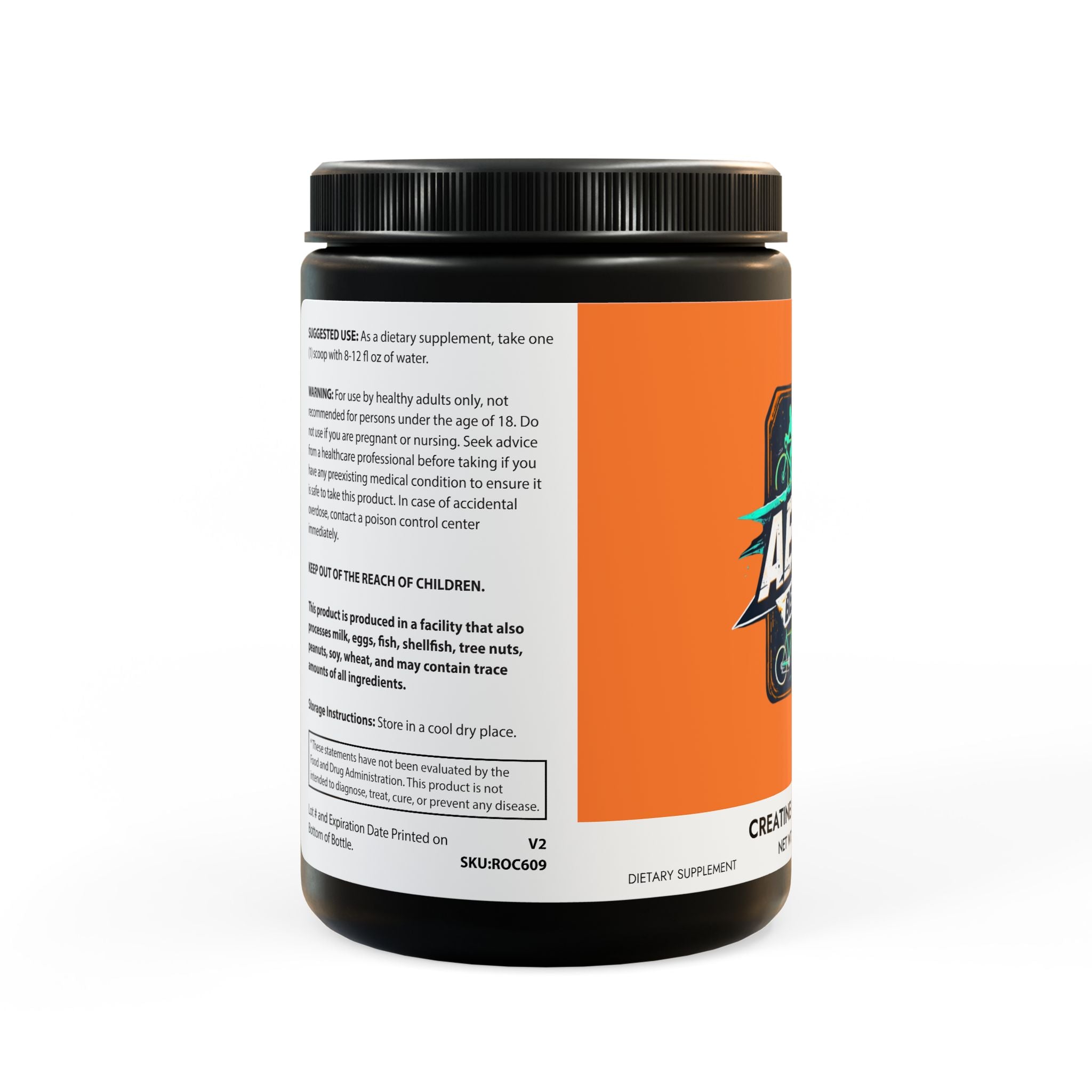AEREO BEAST MODE Creatine Monohydrate Supplement - 300g (10.58oz) for Enhanced Exercise Performance & Muscle Recovery - Non-GMO, Lactose-Free, Zero Sugar, Ideal for Triathlon Strength Training