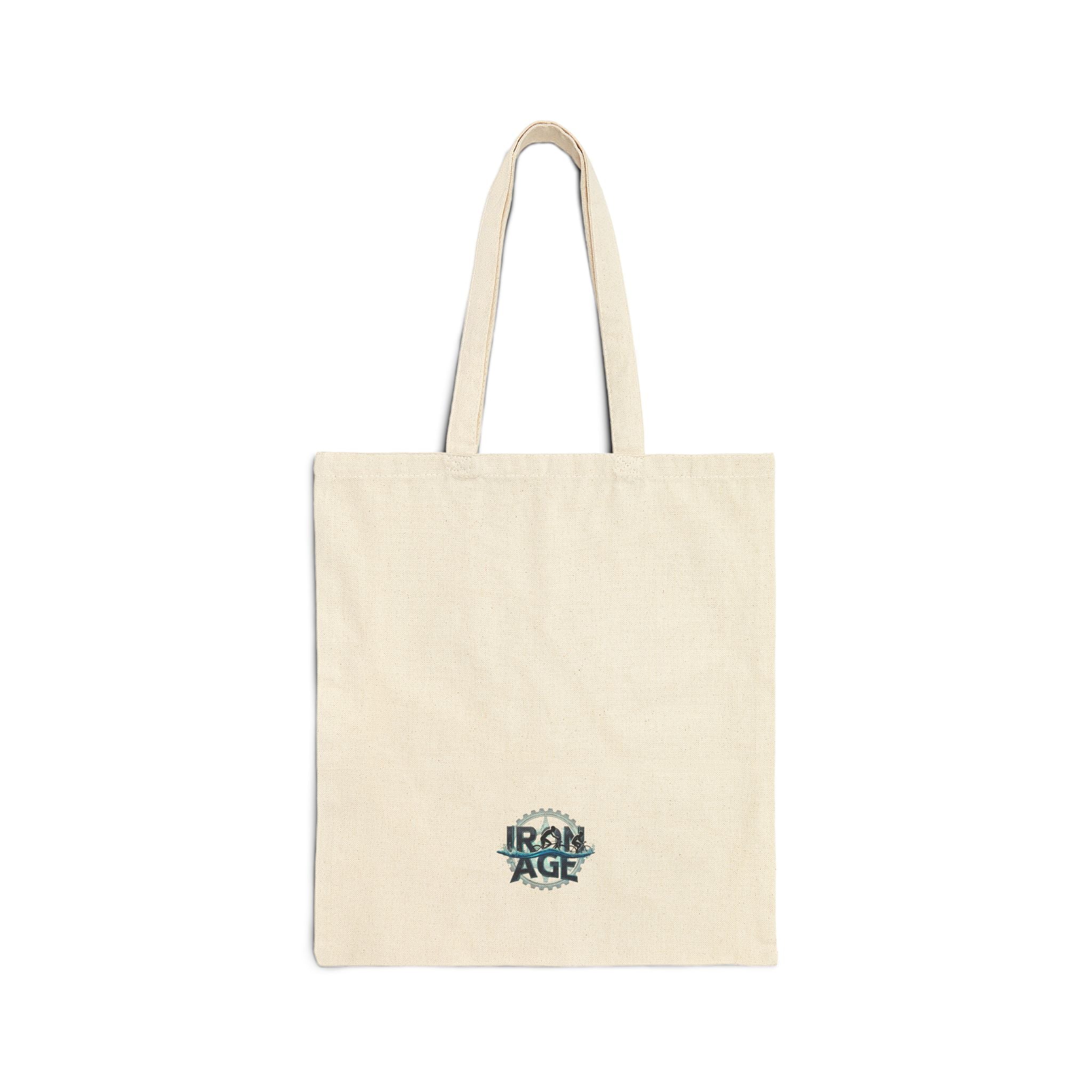 Triathlon Canvas Tote Bag - Durable Cotton Shopper with Retro Design
