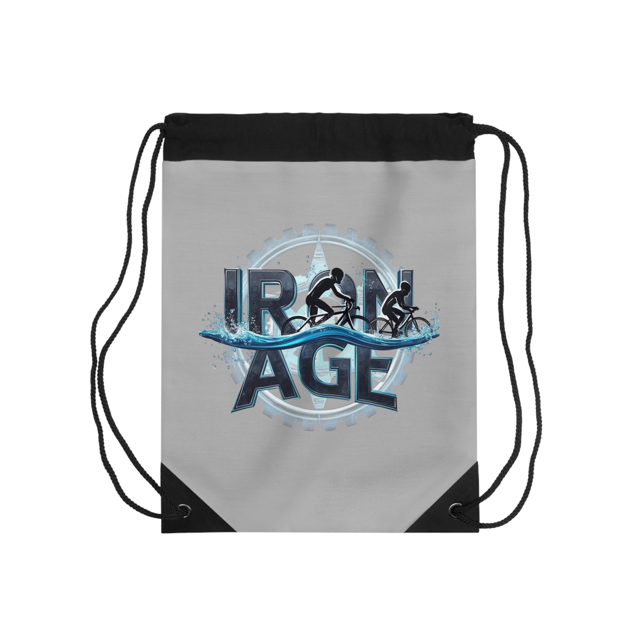 Drawstring Gym Bag - Iron Age Graphic Training Bag with Quick-Dry Polyester & Metal Grommets