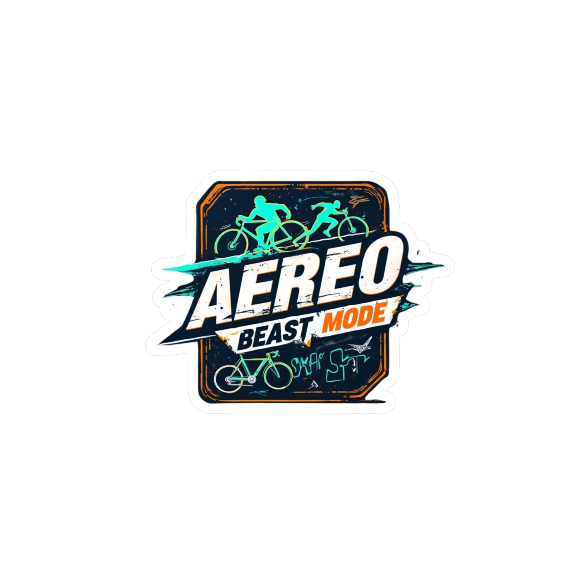 Beast Mode Vinyl-Aufkleber für Radsport – individuelle Fahrradaufkleber, wasserfest und kratzfest, ideal für Triathleten, auffällige Designs mit UV-Schutz