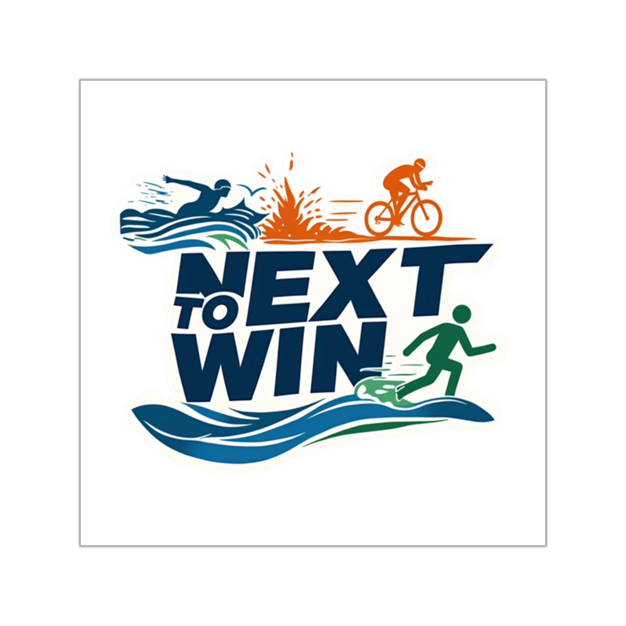 Sporty Adventure Vinyl Stickers - Next to Win Decals, Great for Water Sports, Cycling, Surfing, Gift for Athletes