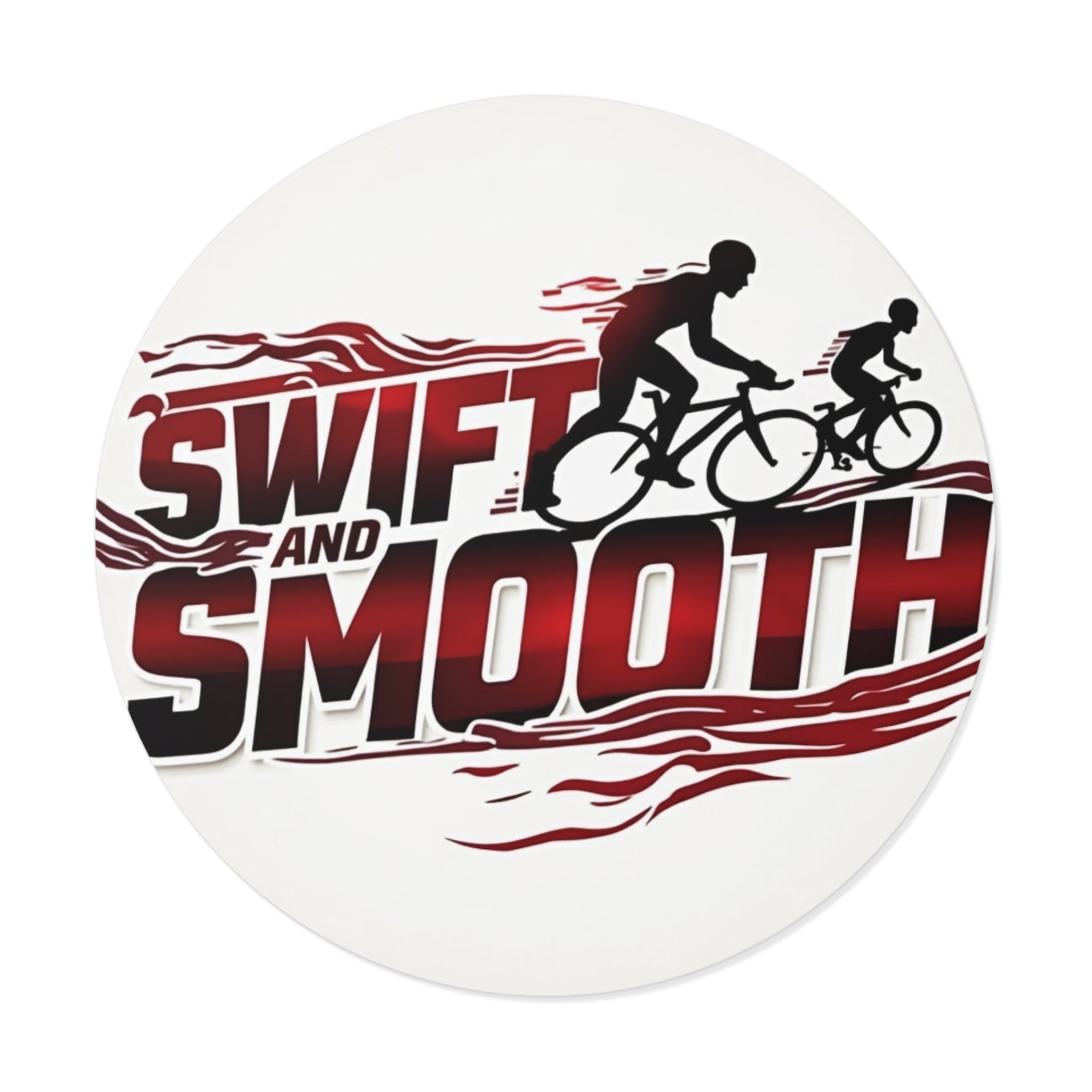 Runde Vinyl-Aufkleber zum Radfahren – stilvolle Fahrraddekoration, schnelles und glattes Design, perfekt als Geschenk, für Radsportbegeisterte, Sportzubehör 