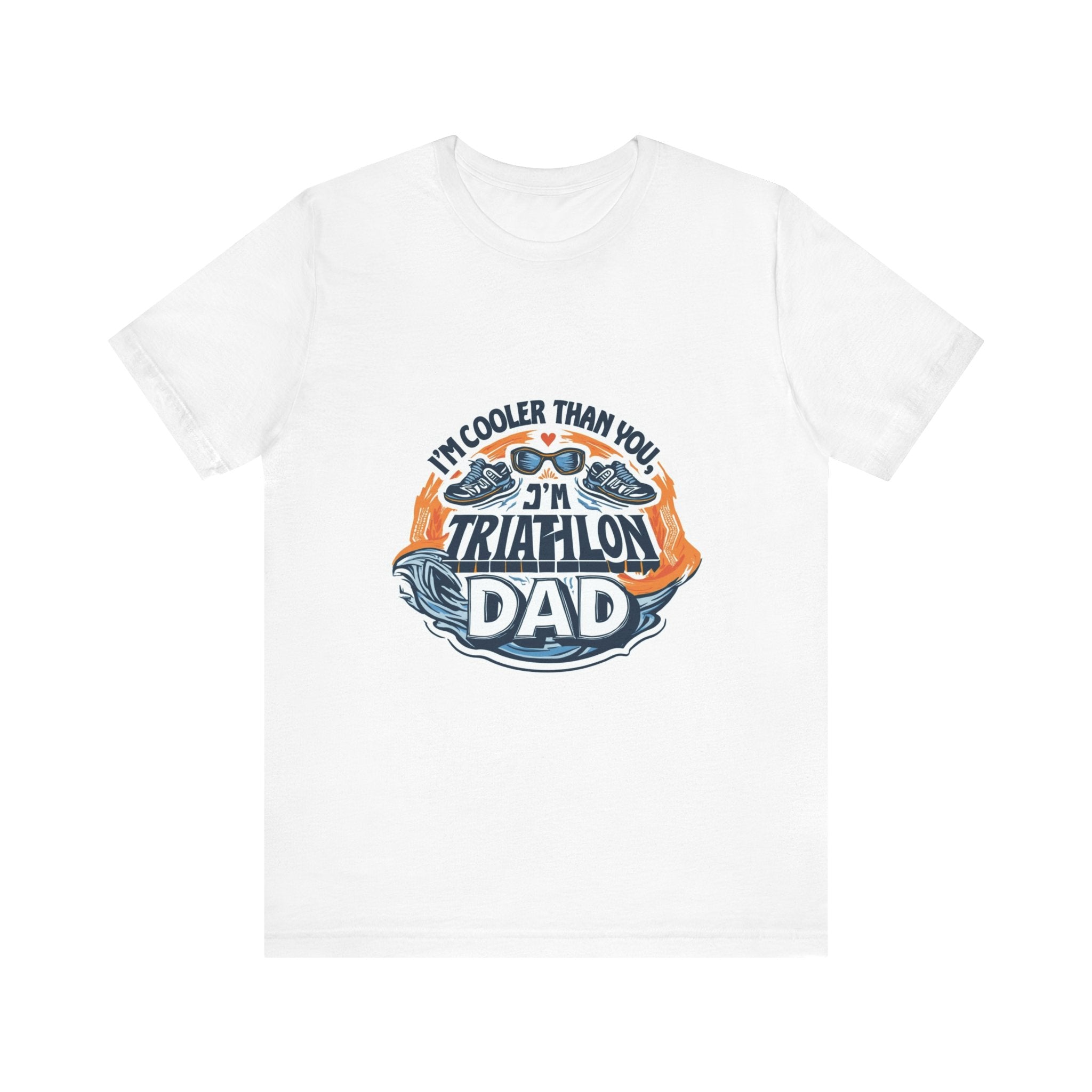 Unisex Triathlon Dad T-Shirt - Soft Cotton Fitness Tee for Active Lifestyle, Perfect Father's Day Gift, Swim Bike Run Design, Comfortable Everyday Wear