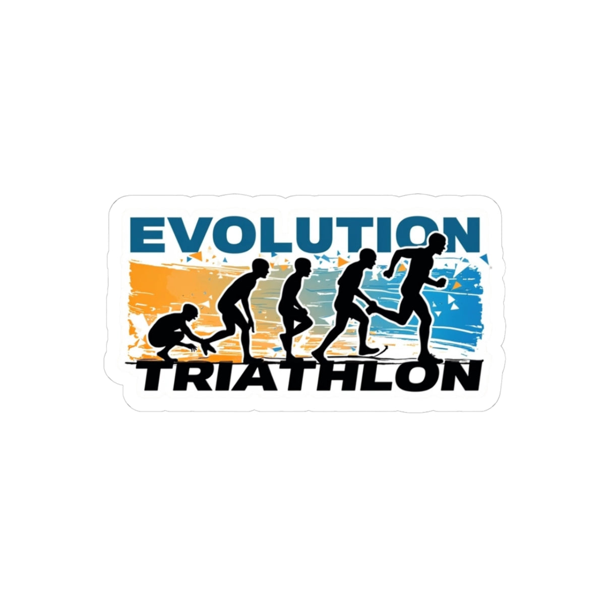 Evolution Triathlon Kiss-Cut Sticker | Perfekt für Sportler, Sportbegeisterte, Laptop-Dekor, Fitnessstudio-Motivation, einzigartige Geschenke 