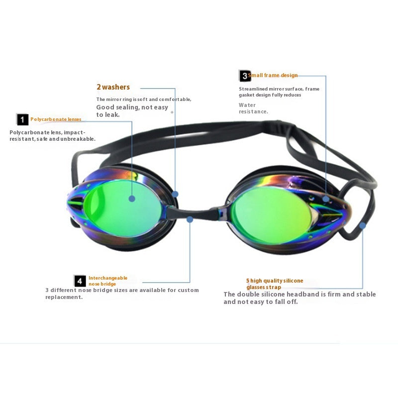 Anti-fog HD Waterproof Professional Competitive Swimming Goggles