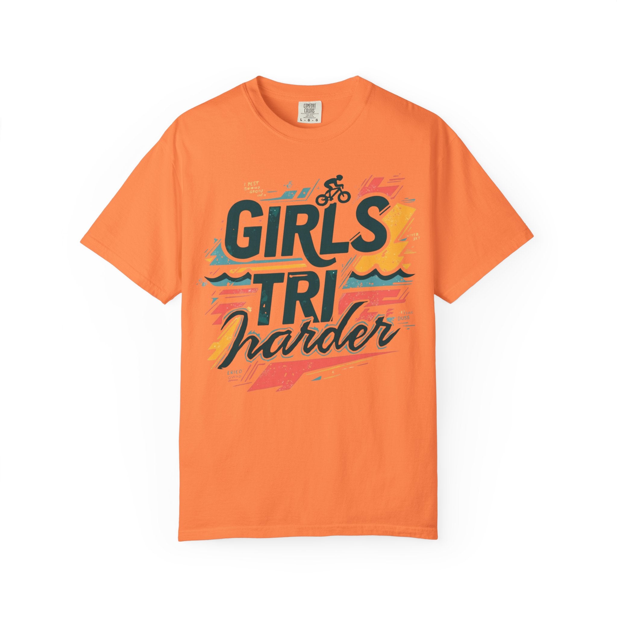 Mädchen Tri Harder T-Shirt, Unisex Sport T-Shirt, Activewear, Motivationsshirt, Frauen Empowerment Geschenk, Fitnessbekleidung 