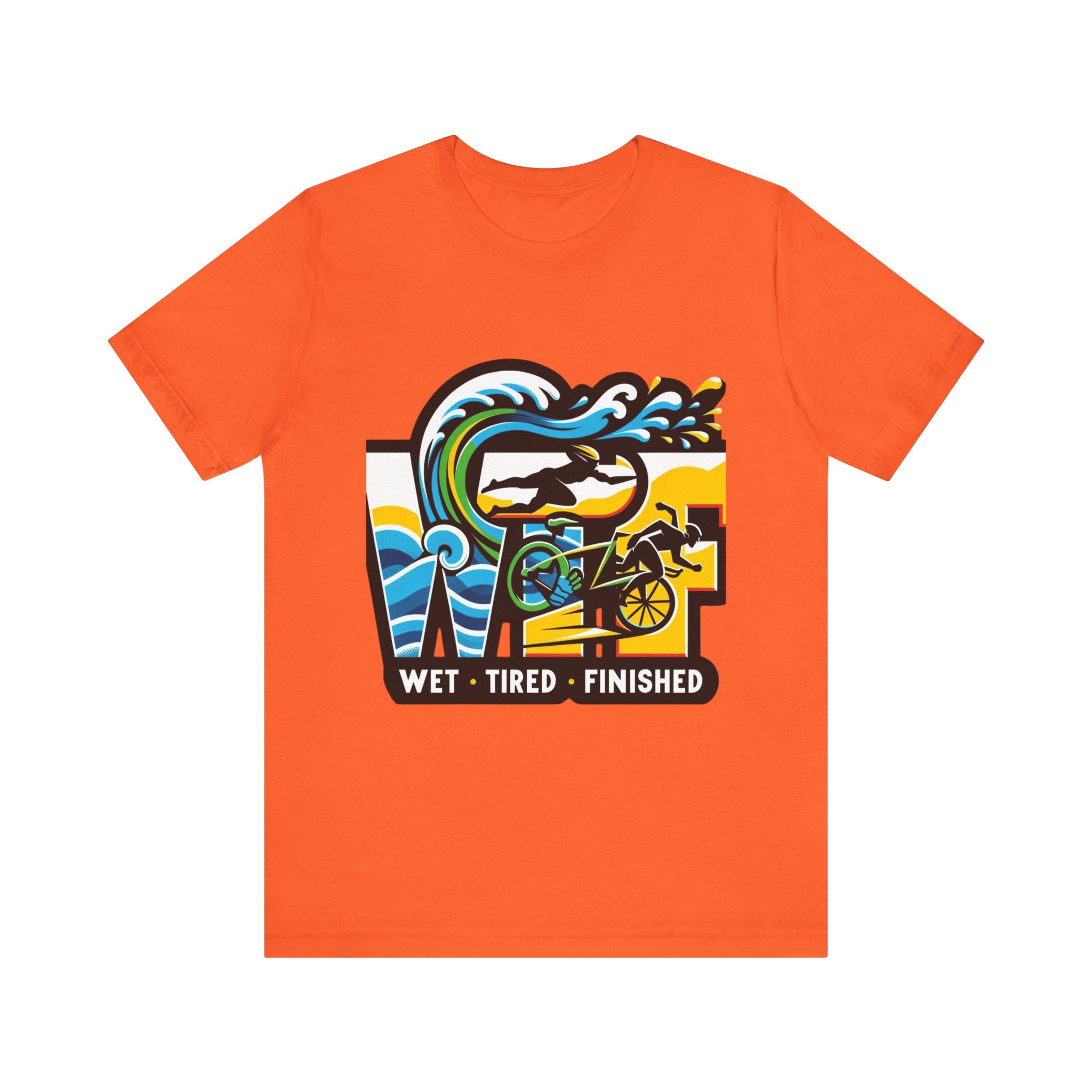 Unisex Jersey Kurzarm-T-Shirt: WTF – Die Reise des ultimativen Triathleten