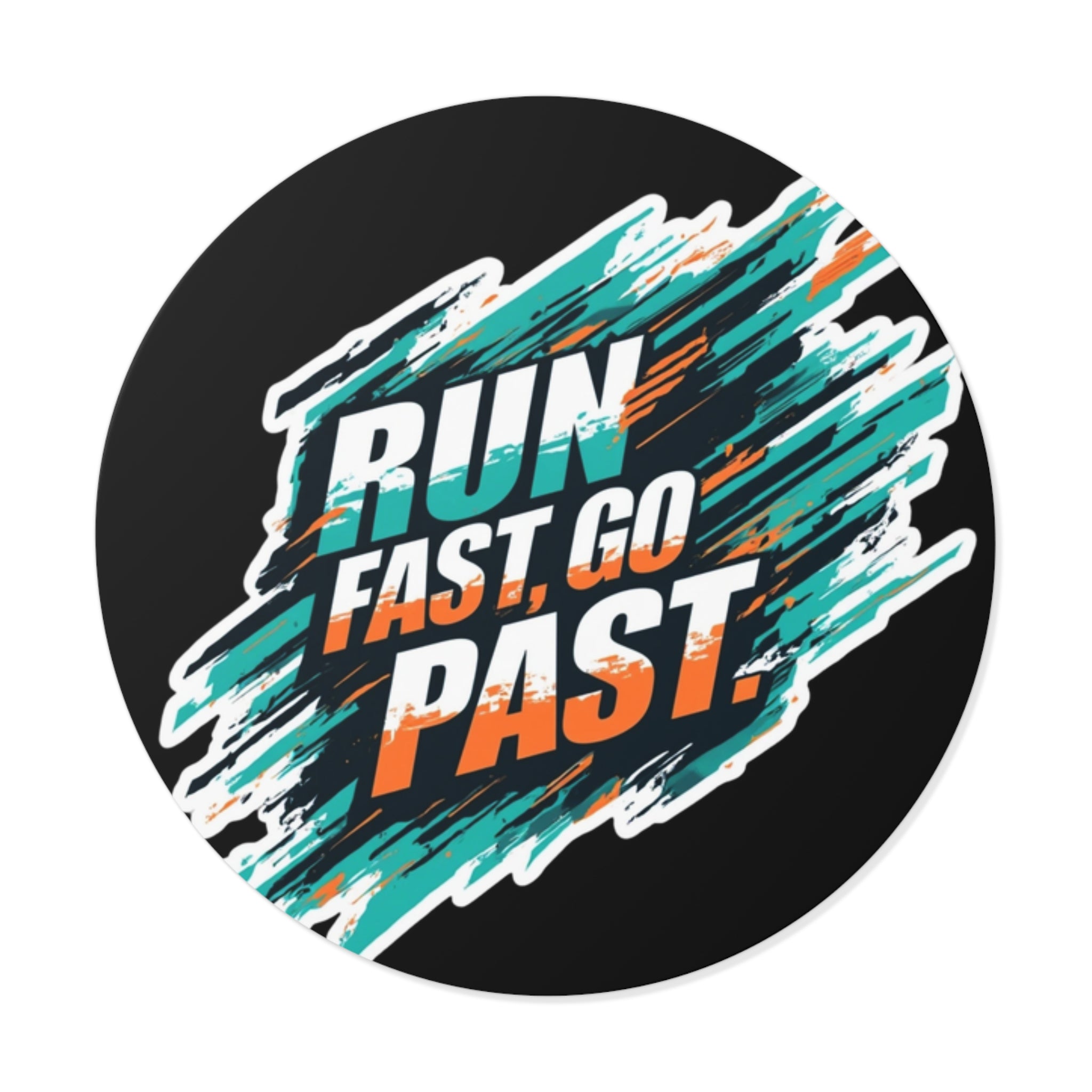 Motivational Round Vinyl Stickers | Workout, Fitness, Gym Decor, Running, Gift for Athletes