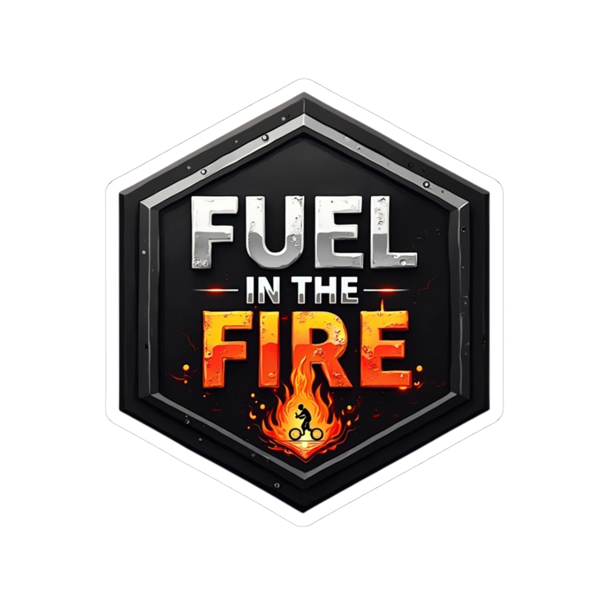 Fuel in the Fire Kiss-Cut-Aufkleber für Motivation und Inspiration, Laptop-Aufkleber, Aufkleber für Feuer-Enthusiasten, Geschenk für Freunde, Boosten Sie Ihre [...] 