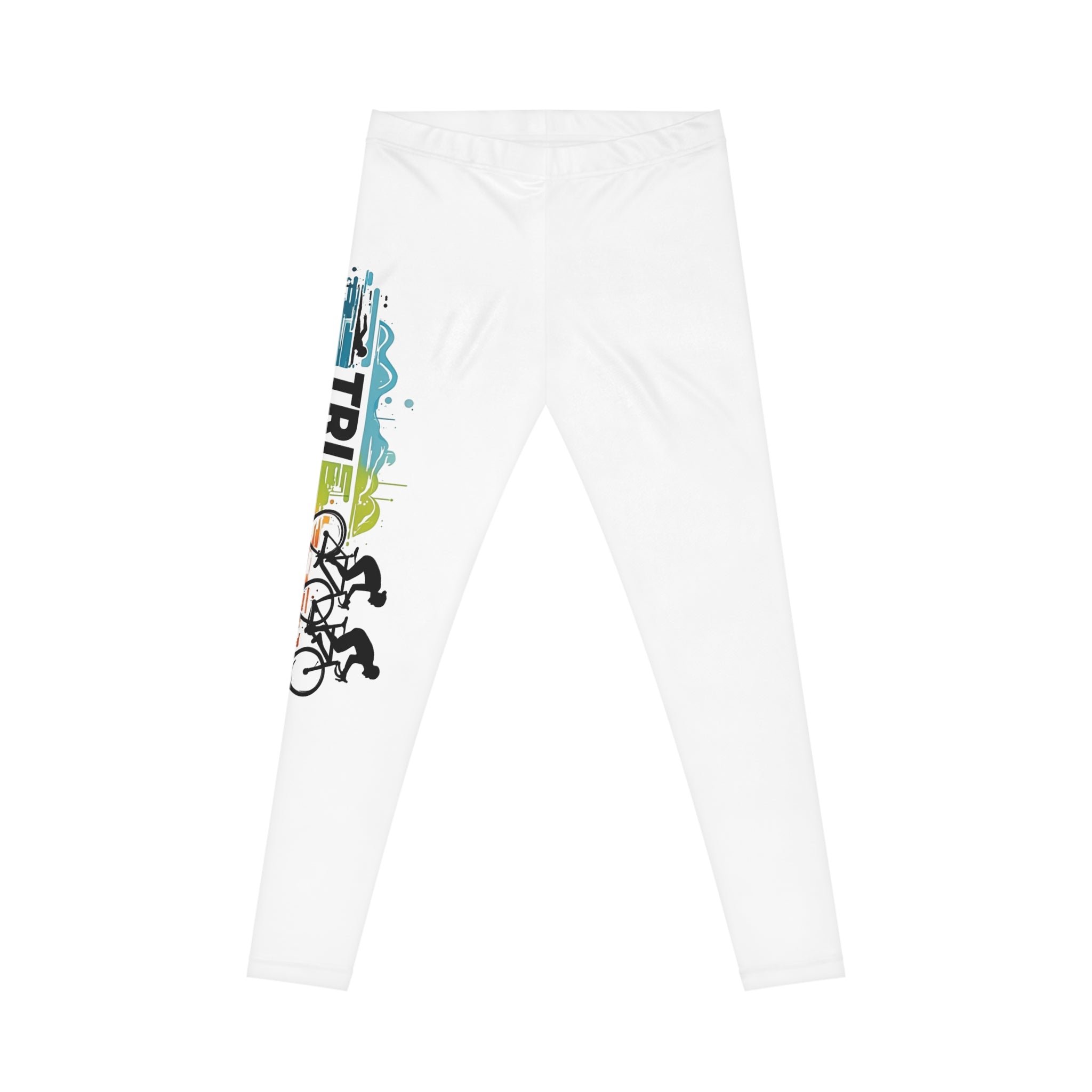 Triathlon Bike Leggings — "Finish Harder" Athletic Women's Leggings