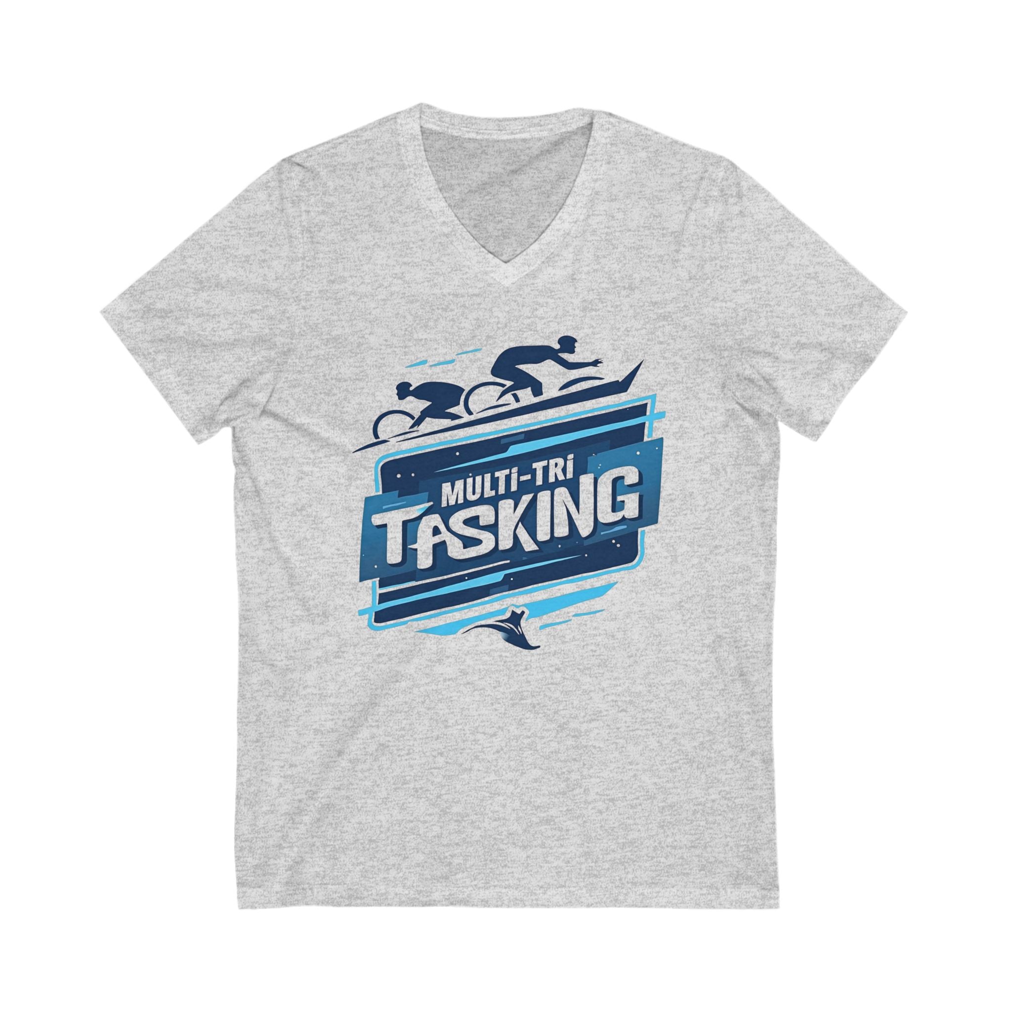 Unisex Lightweight Triathlon V-Neck Tee for Athletes - Soft Jersey for Workouts & Fitness - Sustainable & Durable
