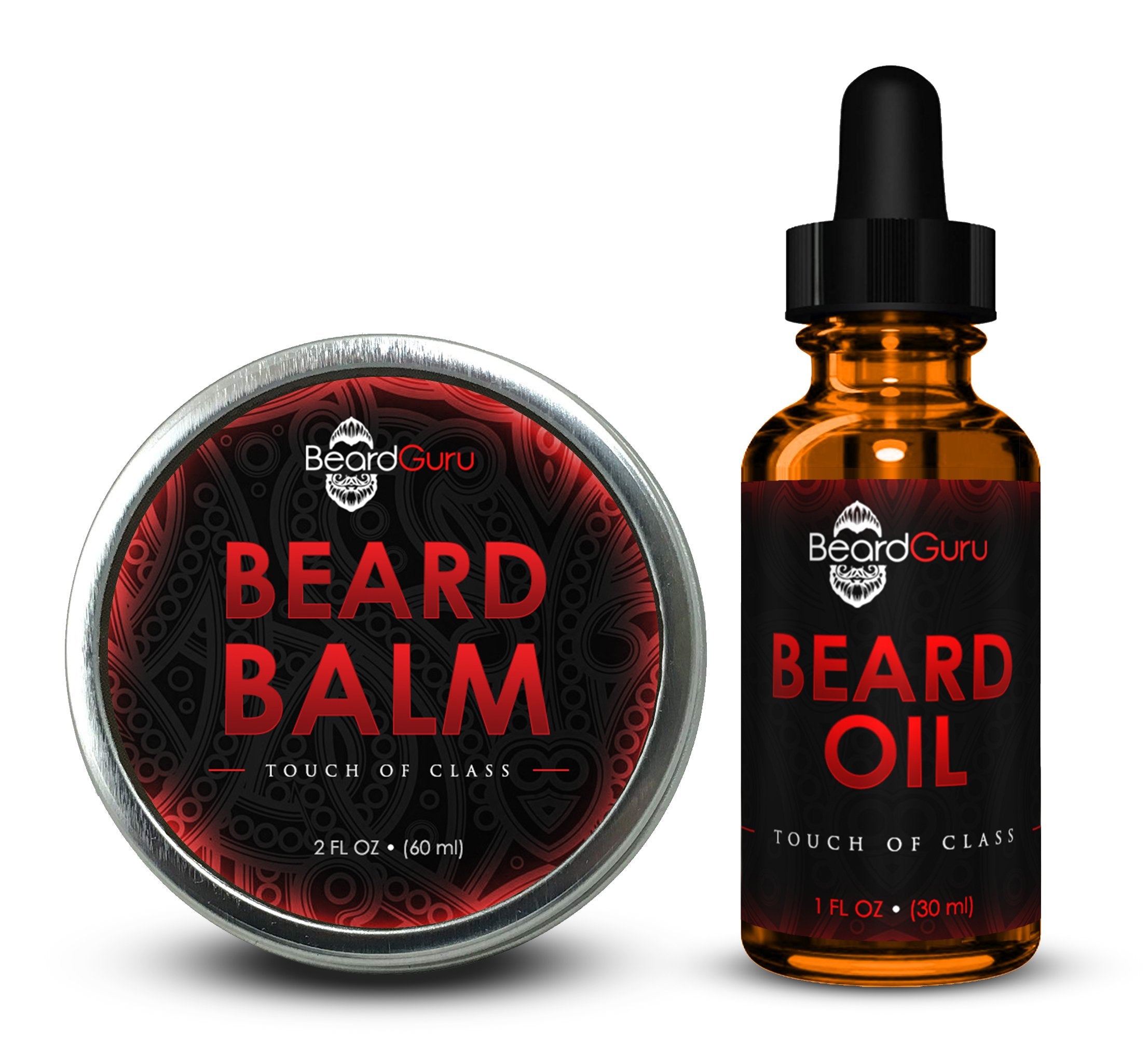 BeardGuru Touch of Class Beard Balm - Smooth, Shape, Soften & Tame Beards - Non-Greasy Finish with Shea Butter & Essential Oils - 2 fl. oz. / 60 ml