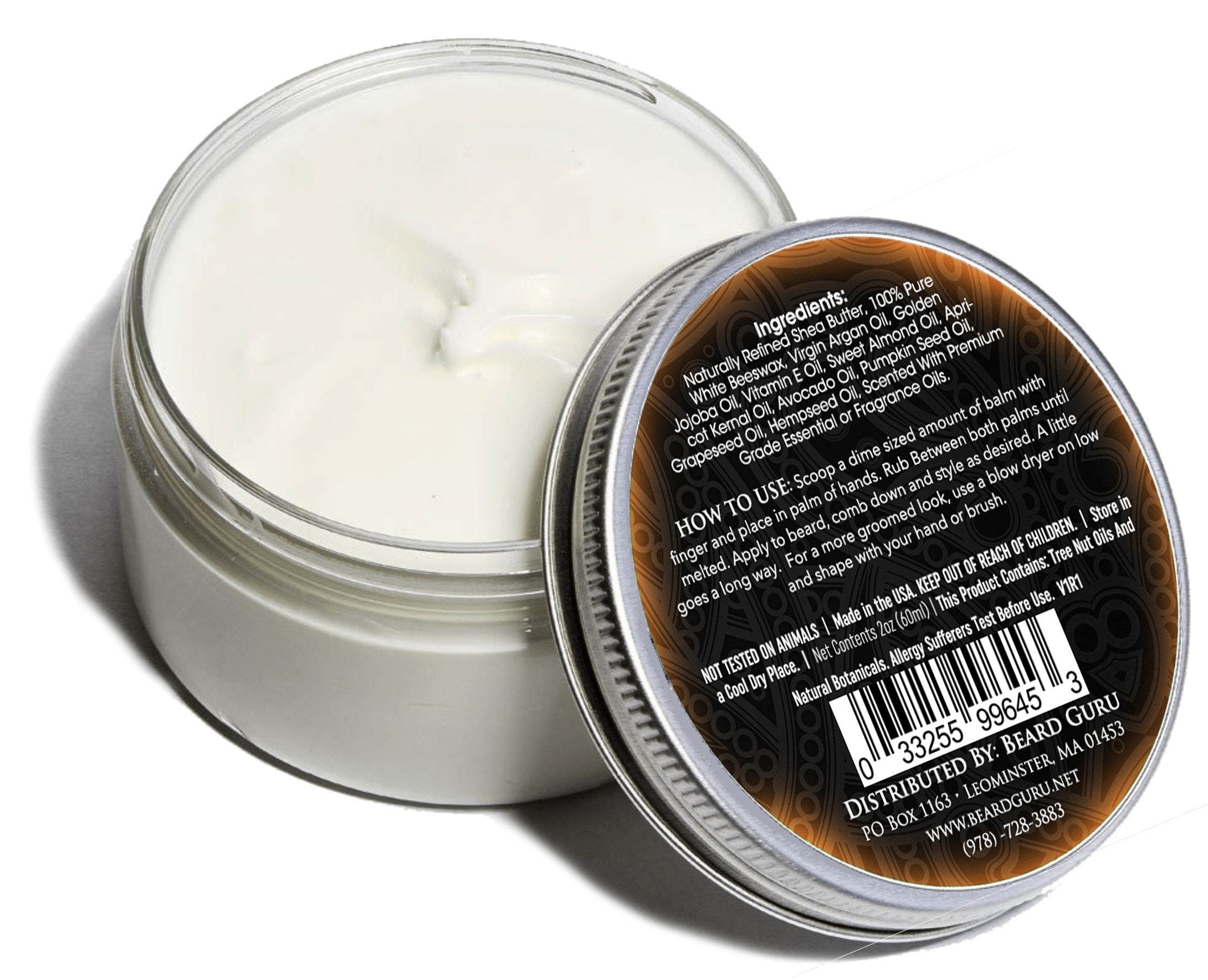 BeardGuru Rebel Beard Balm - Smoothes, Softens, Shapes, and Tames Unruly Beard Hair | Removes Itch and Frizziness | Non-Greasy Beard Maintenance and Conditioning Balm | 2 fl.oz.