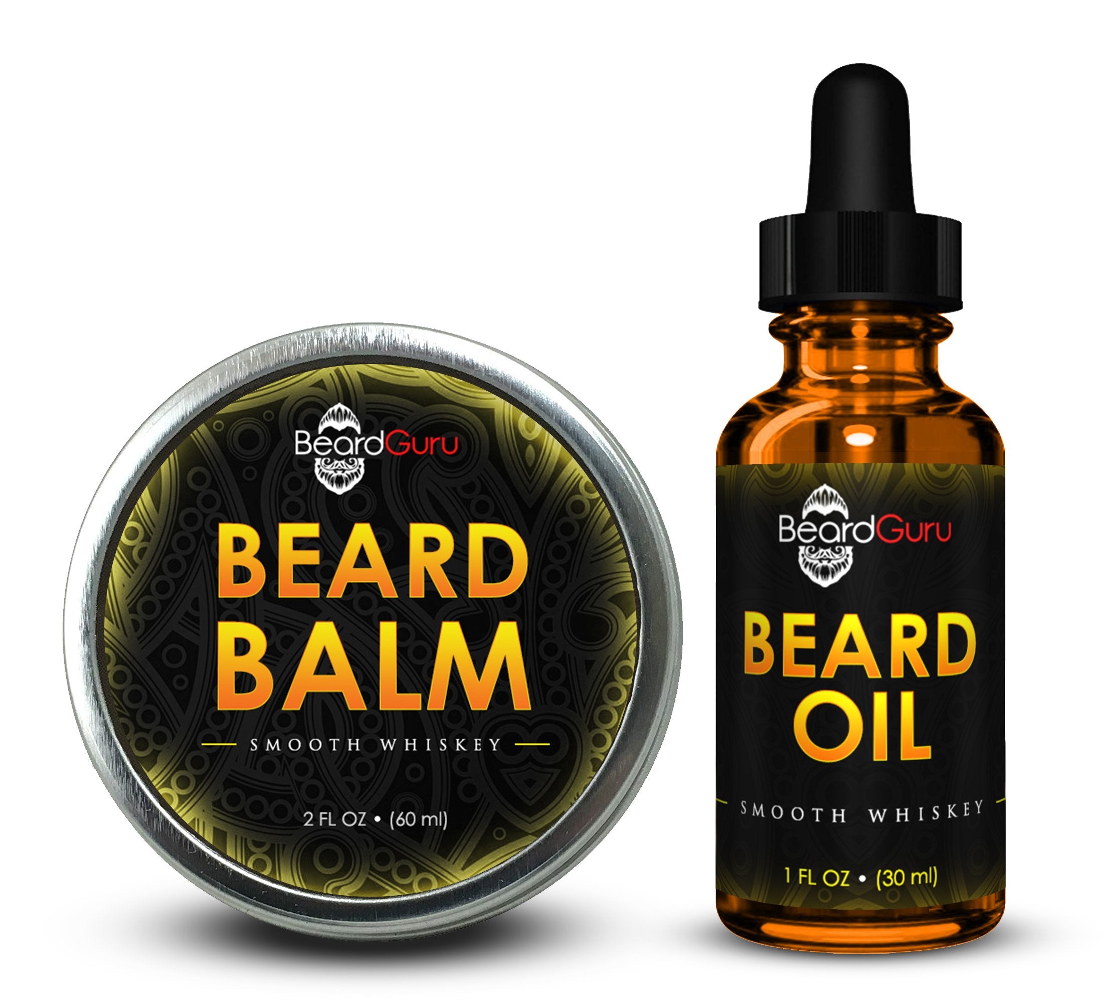 BeardGuru Smooth Whiskey Beard Oil - Moisturizes, Nourishes, Promotes Beard Growth with Natural Oils - Whiskey Scent, Split Ends and Frizziness Treatment, 1 fl oz/30ml