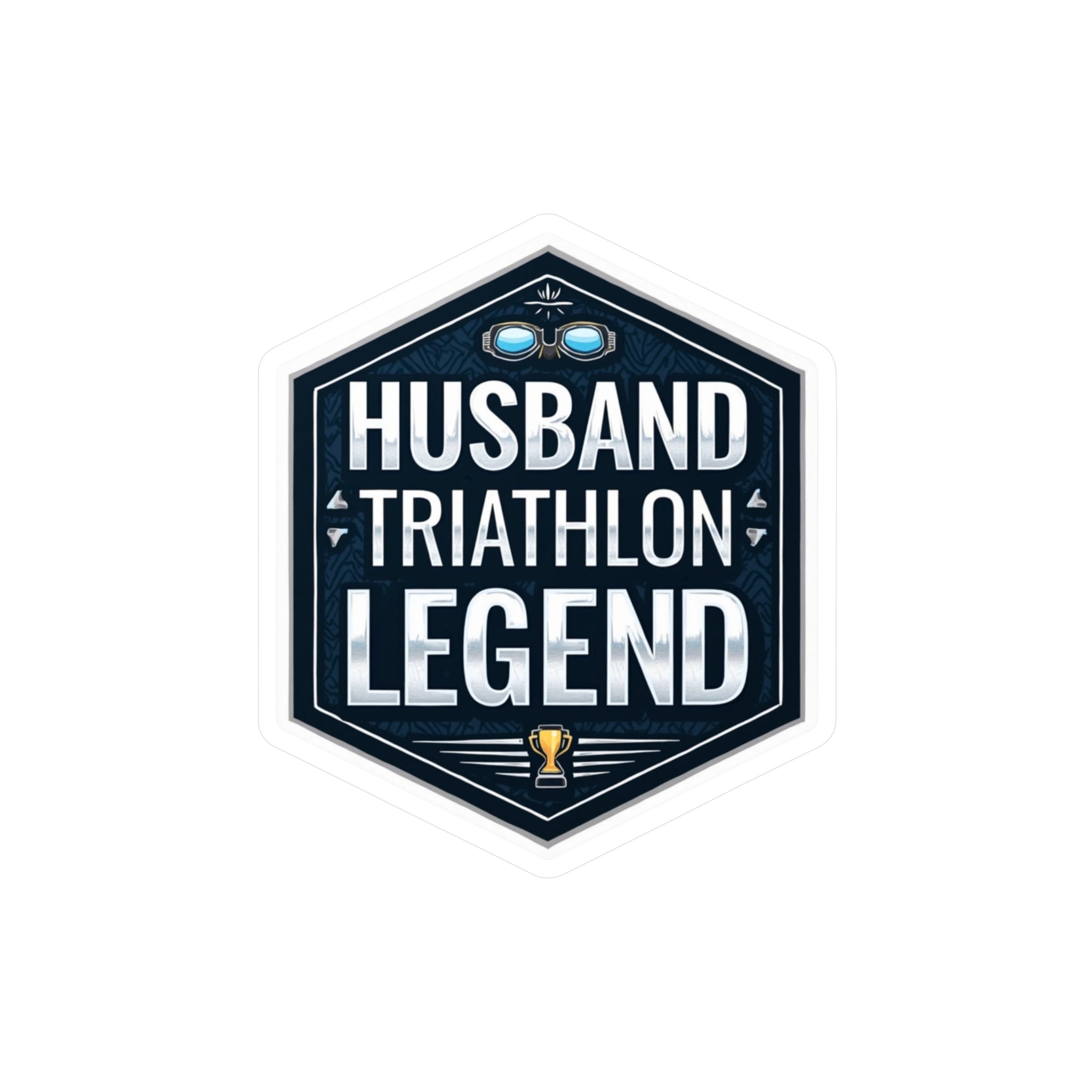 Triathlon-Legende Vinyl-Aufkleber | Geschenk für Ehemann | Sport-Aufkleber | Individueller Autoaufkleber | Motivierende Wandkunst 