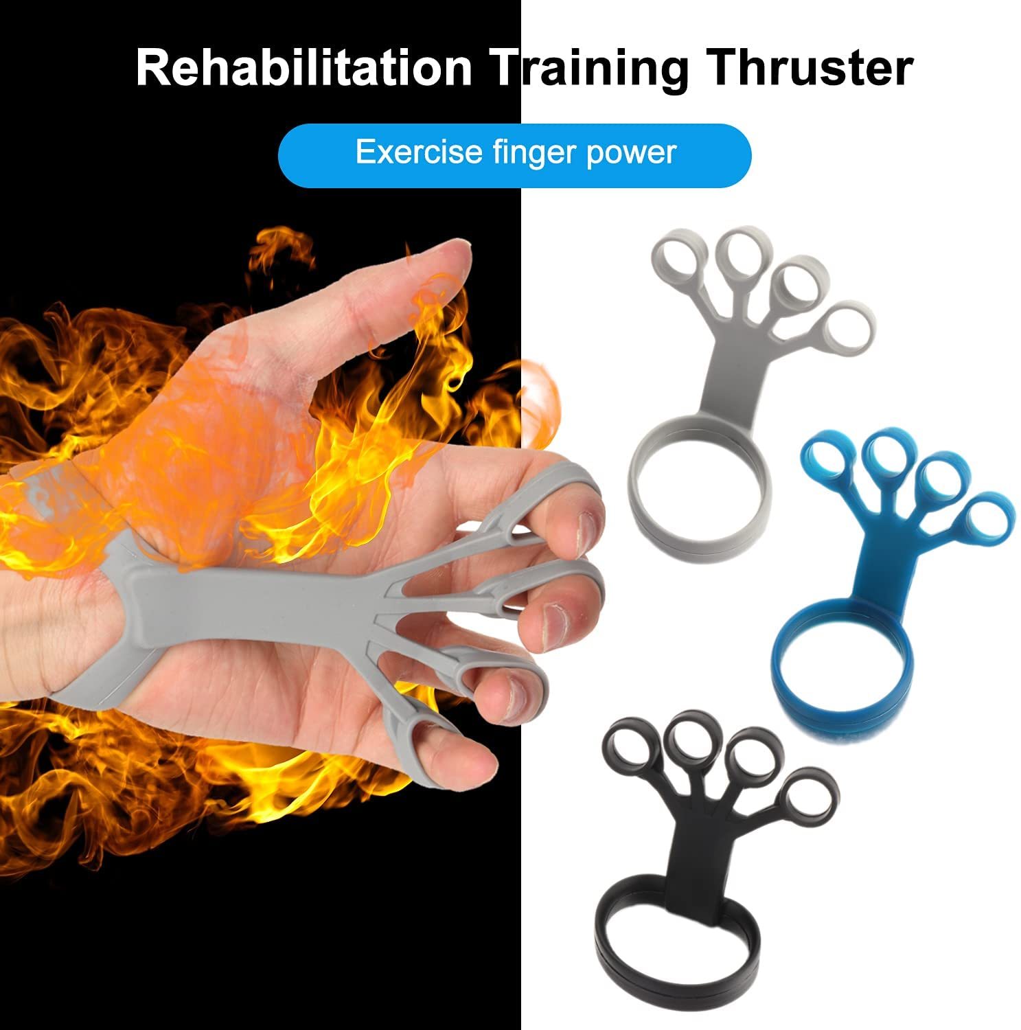 Silikon-Griffgerät, Finger-Übungsstrecker, Arthritis-Handgrifftrainer, Stärkung des Rehabilitationstrainings zur Schmerzlinderung