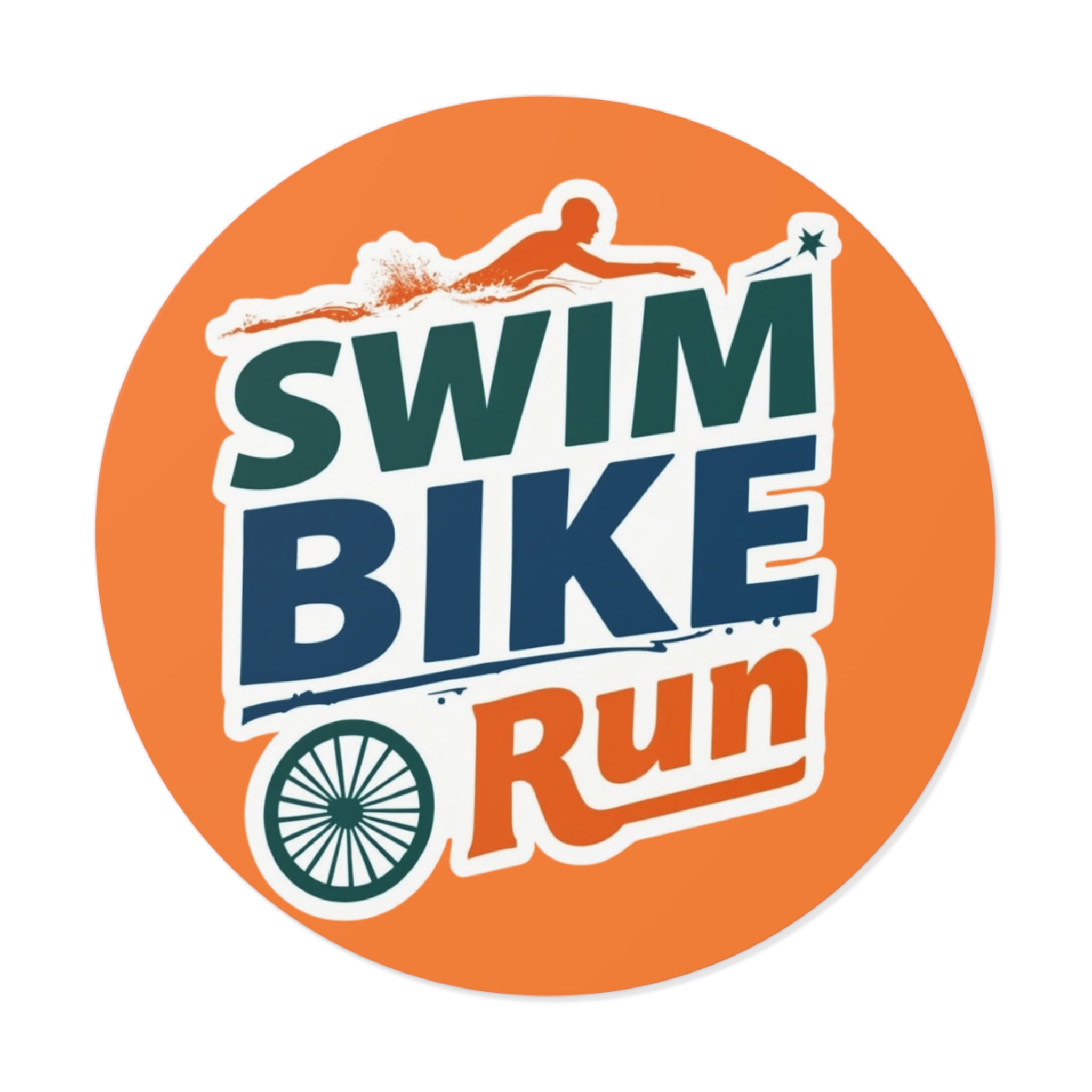 Triathlon-Motivationsaufkleber aus Vinyl – wasserfest, UV-Schutz, hochwertiges mattes Finish für Sportler – perfekt für Laptops, Wasserflaschen und Autos 