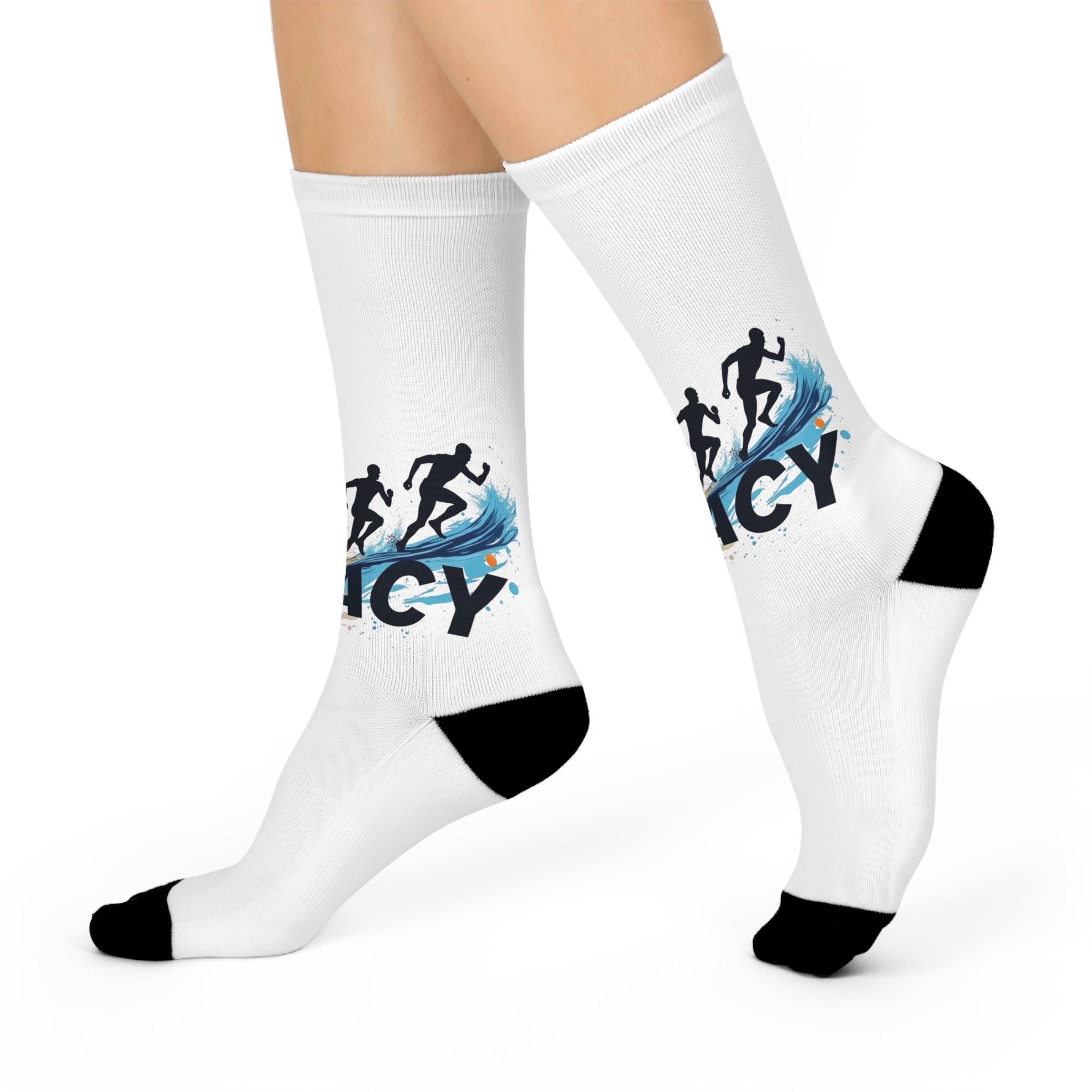 Cushioned Crew Running Socks - Performance Comfort for Runners & Triathletes