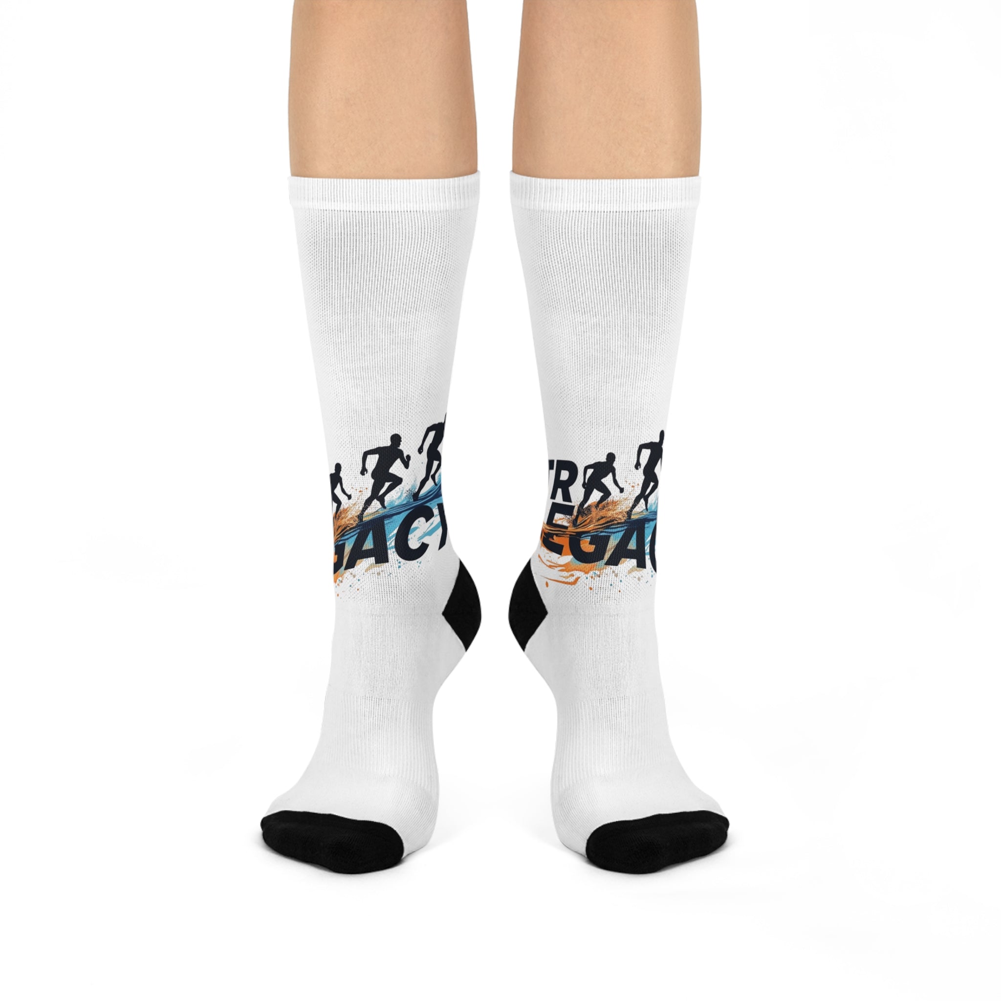 Cushioned Crew Running Socks - Performance Comfort for Runners & Triathletes