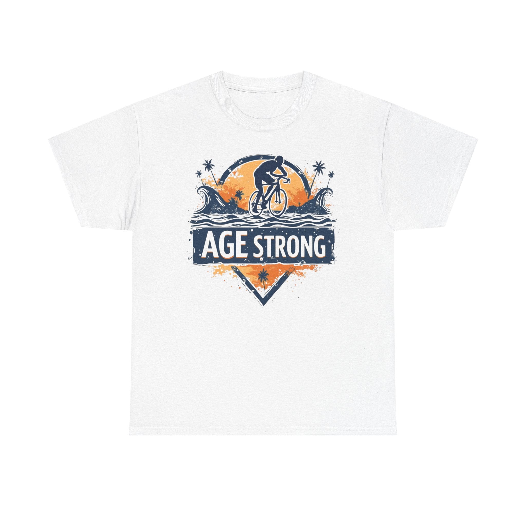 Age Strong Cycling Tee – Perfektes Geschenk für Fitness-Enthusiasten, Unisex-T-Shirt aus schwerer Baumwolle für einen aktiven Lebensstil, ideal für Geburtstage, [...] 