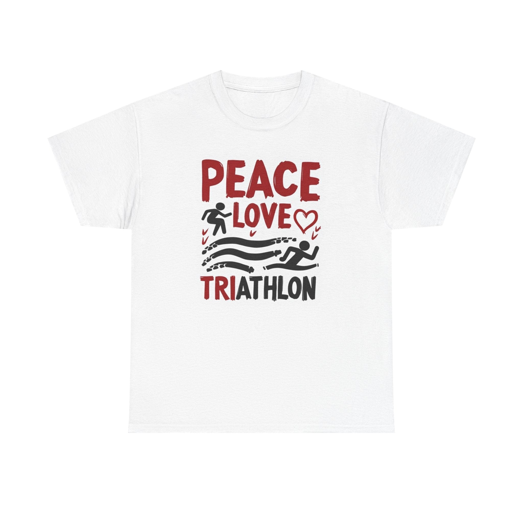 Unisex Heavy Cotton Triathlon Tee - Performance Workout Shirt for Athletes, Fitness Enthusiasts, and Sports Gift - Athletic Apparel by Gildan 5000