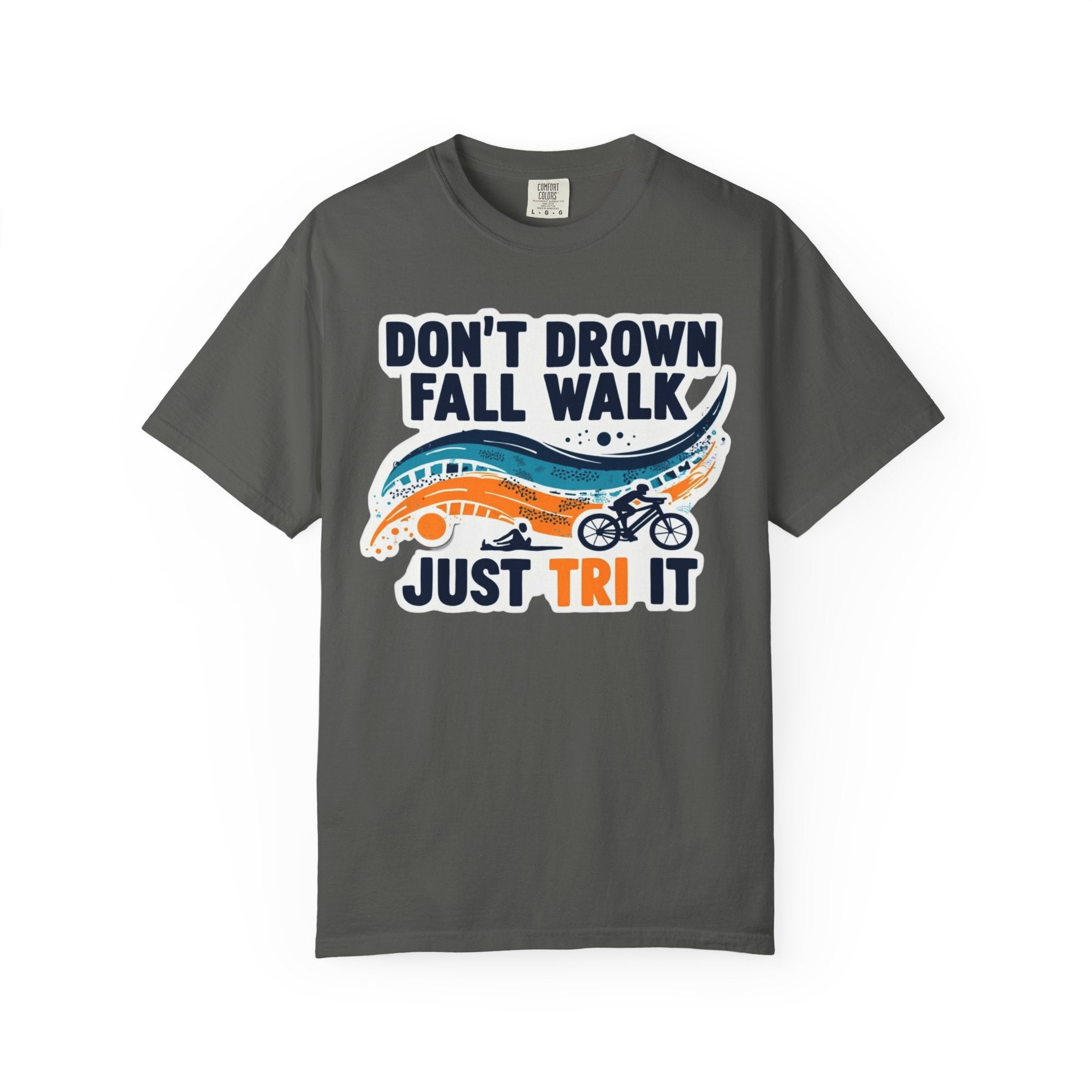 Unisex Garment-Dyed Triathlon T-Shirt - Motivational Fitness Apparel Gift, Soft Ring-Spun Cotton Casual Wear for Athletes, Adventure-Ready Sports Tee, Comfort Fit, Durable Stitching