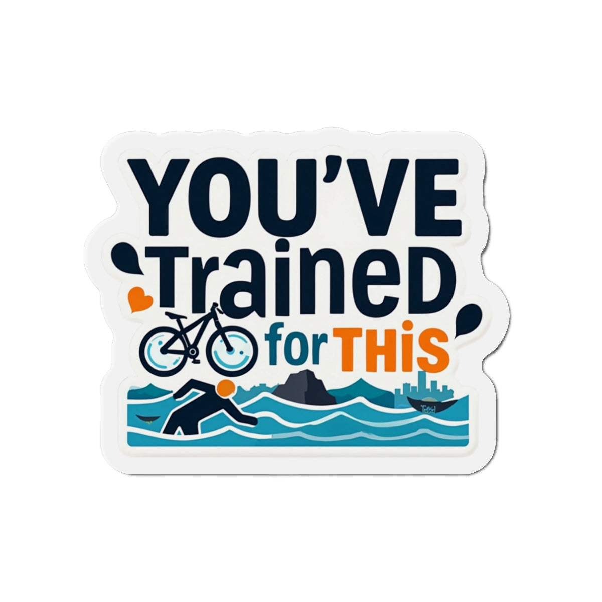 Motivierender Stanzmagnet für Sportler, Sportgeschenk, Fitness-Dekor, Laufinspiration, Radsportbegeisterte 
