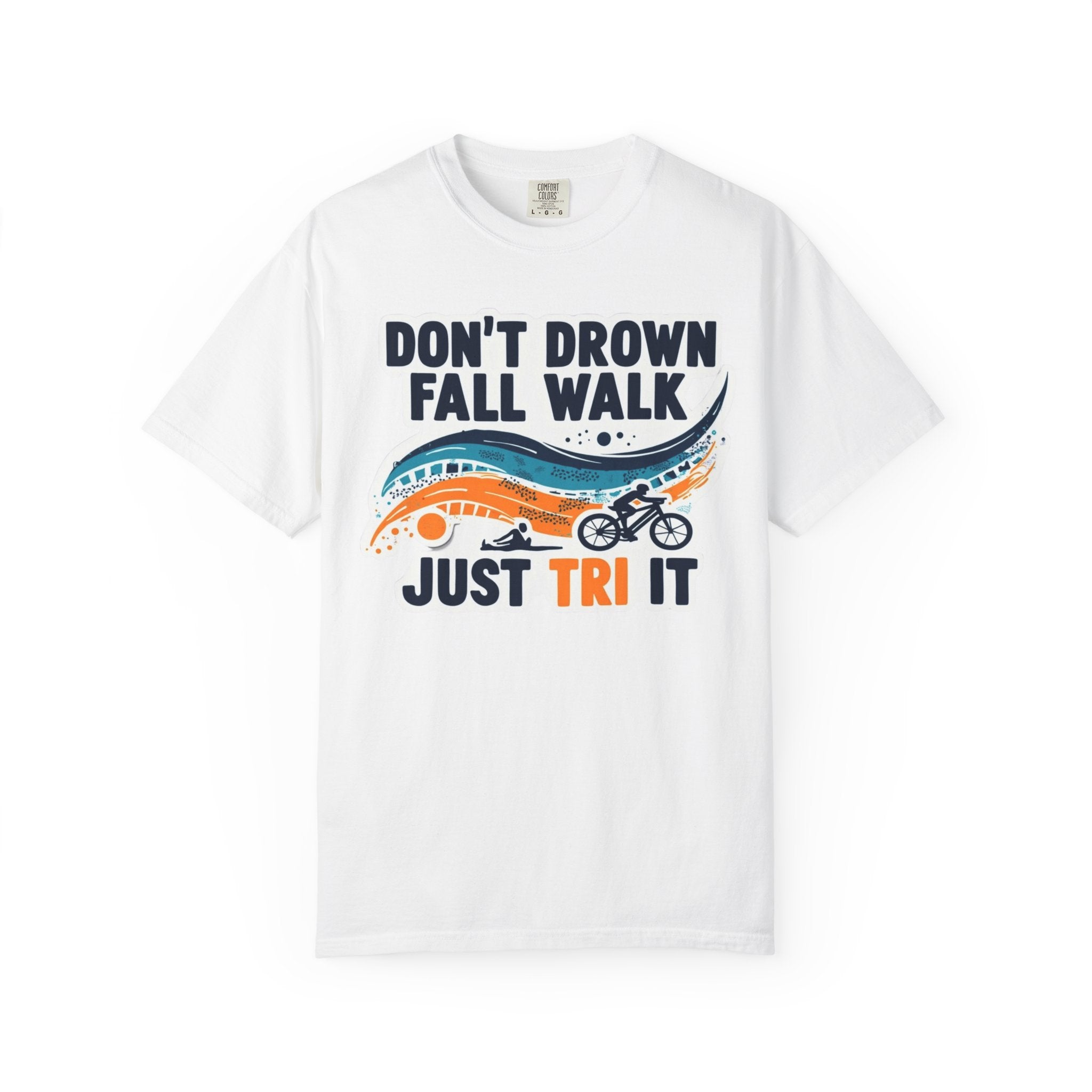 Unisex Garment-Dyed Triathlon T-Shirt - Motivational Fitness Apparel Gift, Soft Ring-Spun Cotton Casual Wear for Athletes, Adventure-Ready Sports Tee, Comfort Fit, Durable Stitching