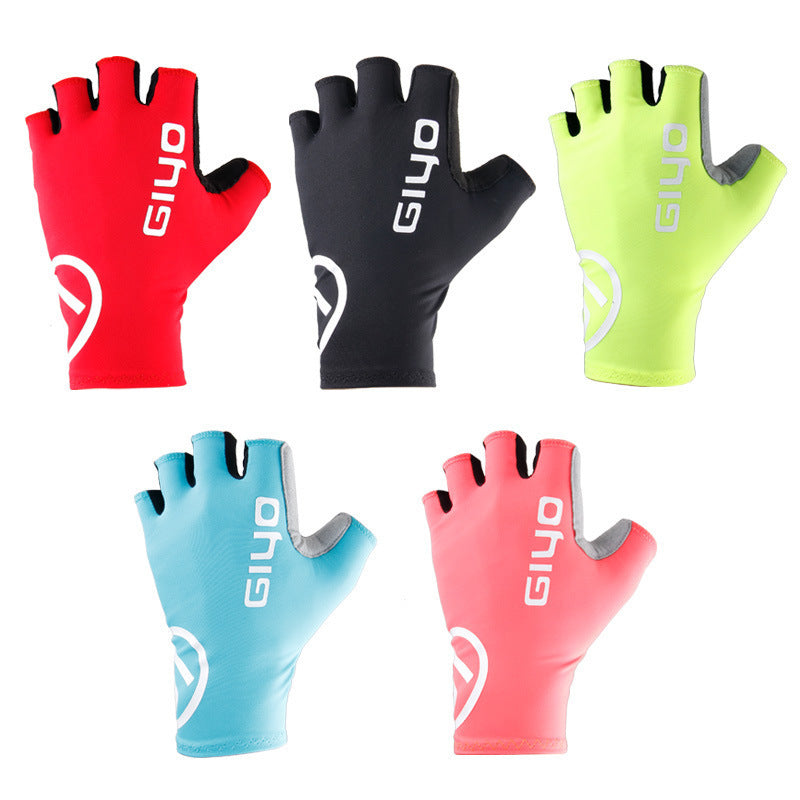 Premium Black Lycra Cycling Gloves for Triathletes - Sizes S to XXL