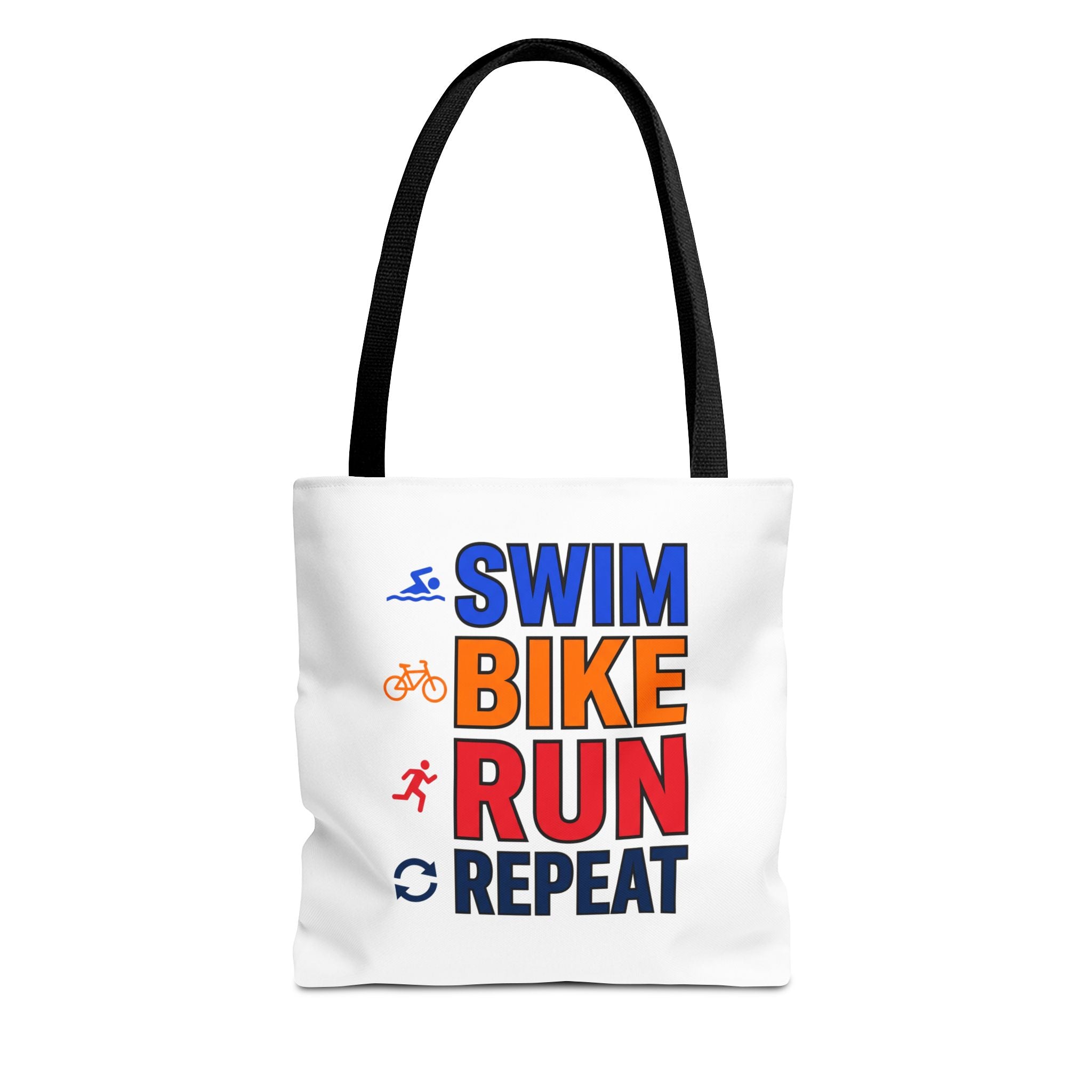 Tote Bag — 'Swim Bike Run Repeat' Triathlon Tote