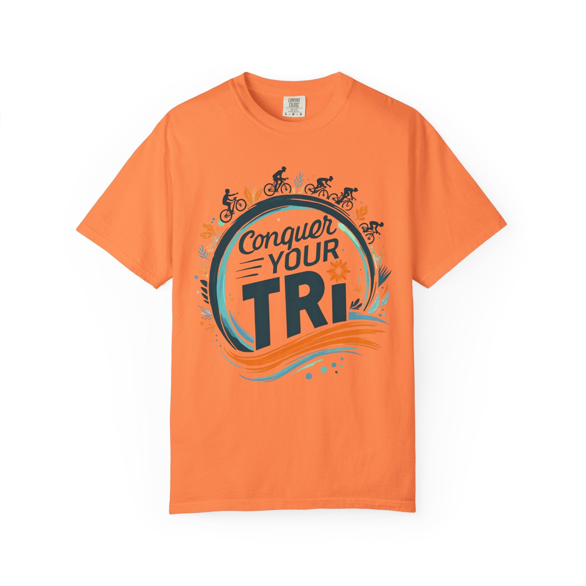 Conquer Your Tri T-Shirt, Unisex Athletic Tee, Motivational Workout Shirt, Sports Apparel, Triathlon Gift, Exercise Clothing