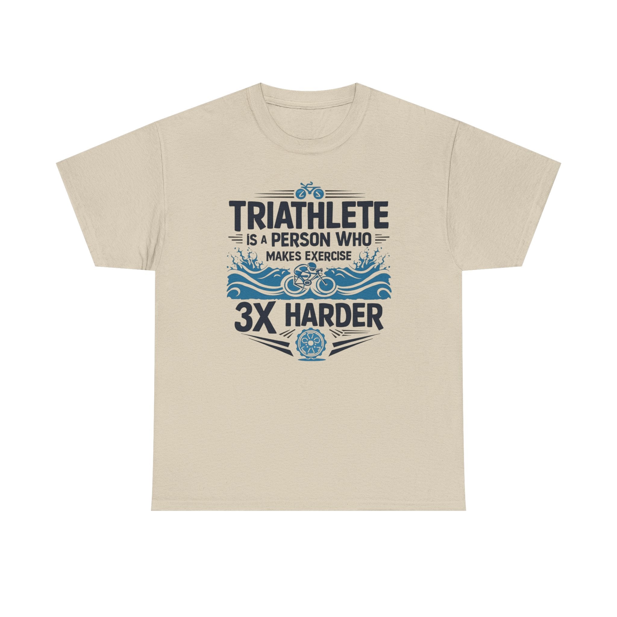 Triathlete Humor Tee, Funny Fitness T-Shirt, Gifts for Athletes, Unisex Cotton Shirt, Workout Apparel, Sporty Gift Idea