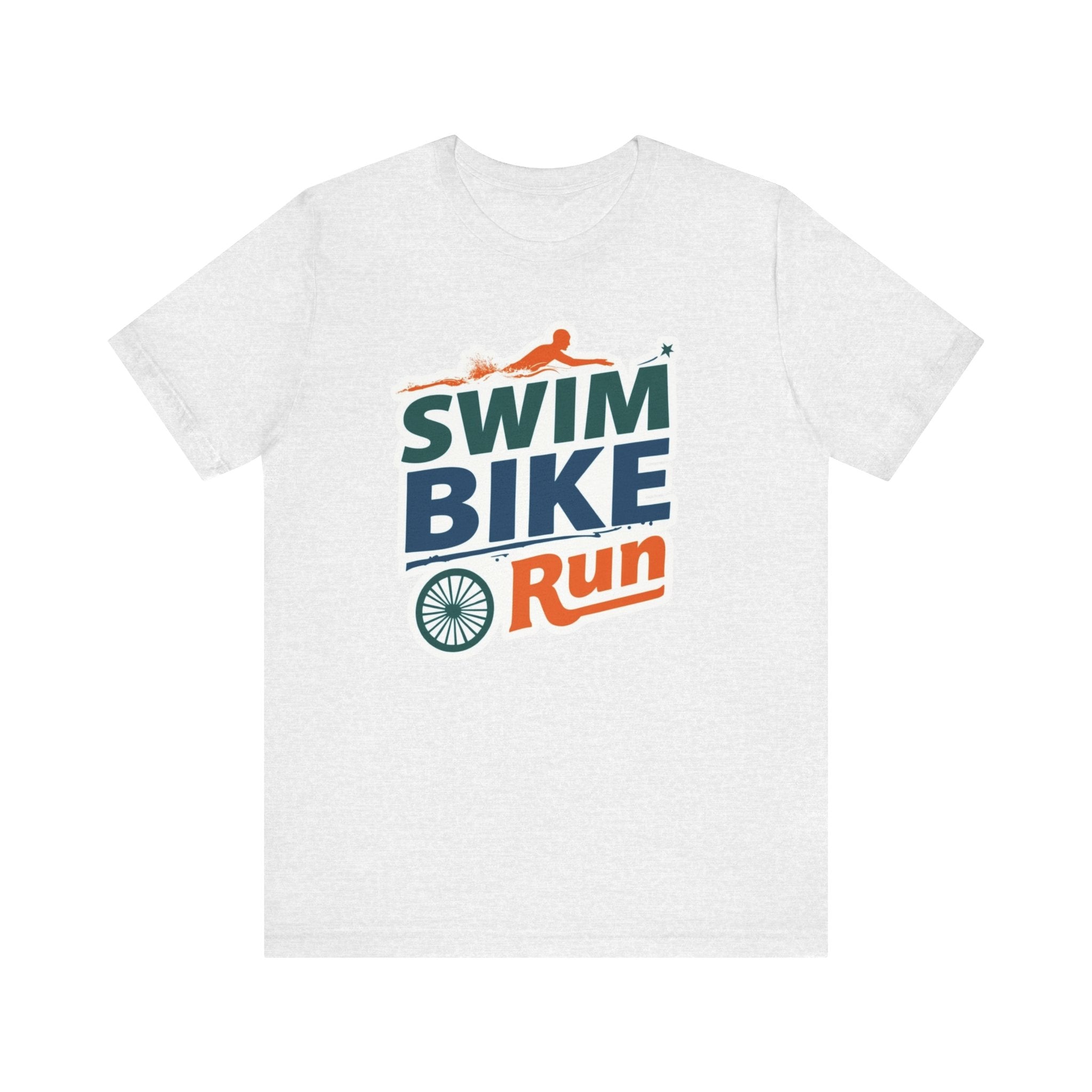 Unisex Triathlon Performance Tee - Short Sleeve Athletic Jersey for Swim, Bike, Run Activities - Breathable Cotton Activewear for Fitness Enthusiasts and Athletes