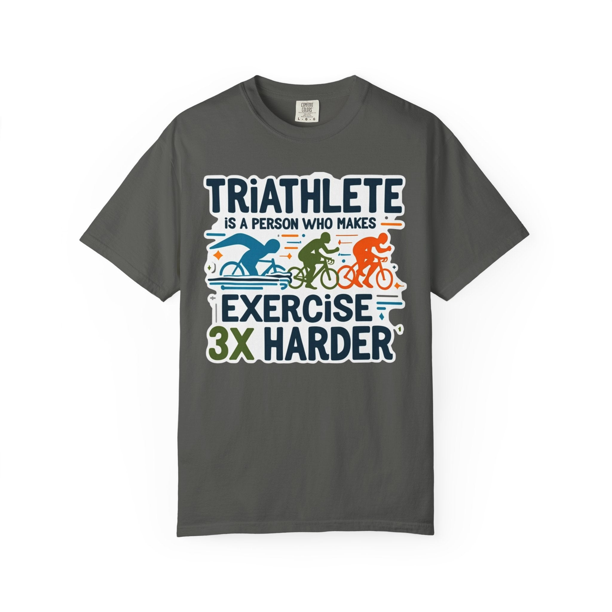Unisex Comfort Colors Cotton Triathlete Tee - Soft Athletic Wear for Active Lifestyle, Workout & Fitness Gear, Ideal Gift for Sports Enthusiasts