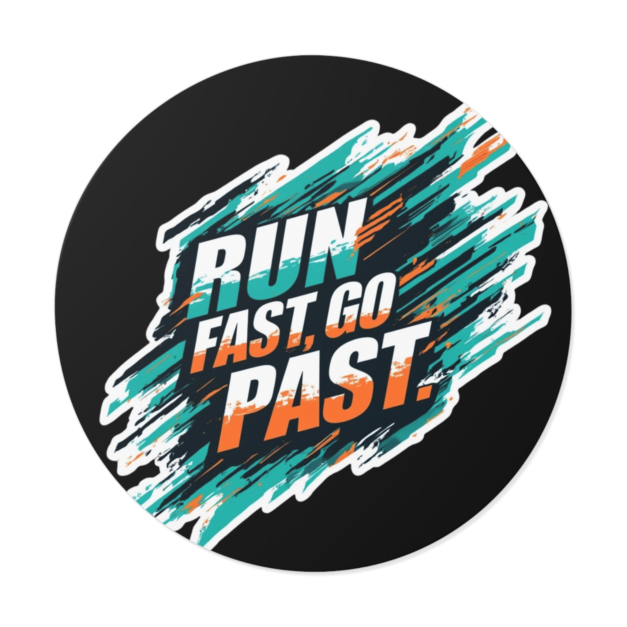 Motivational Round Vinyl Stickers | Workout, Fitness, Gym Decor, Running, Gift for Athletes
